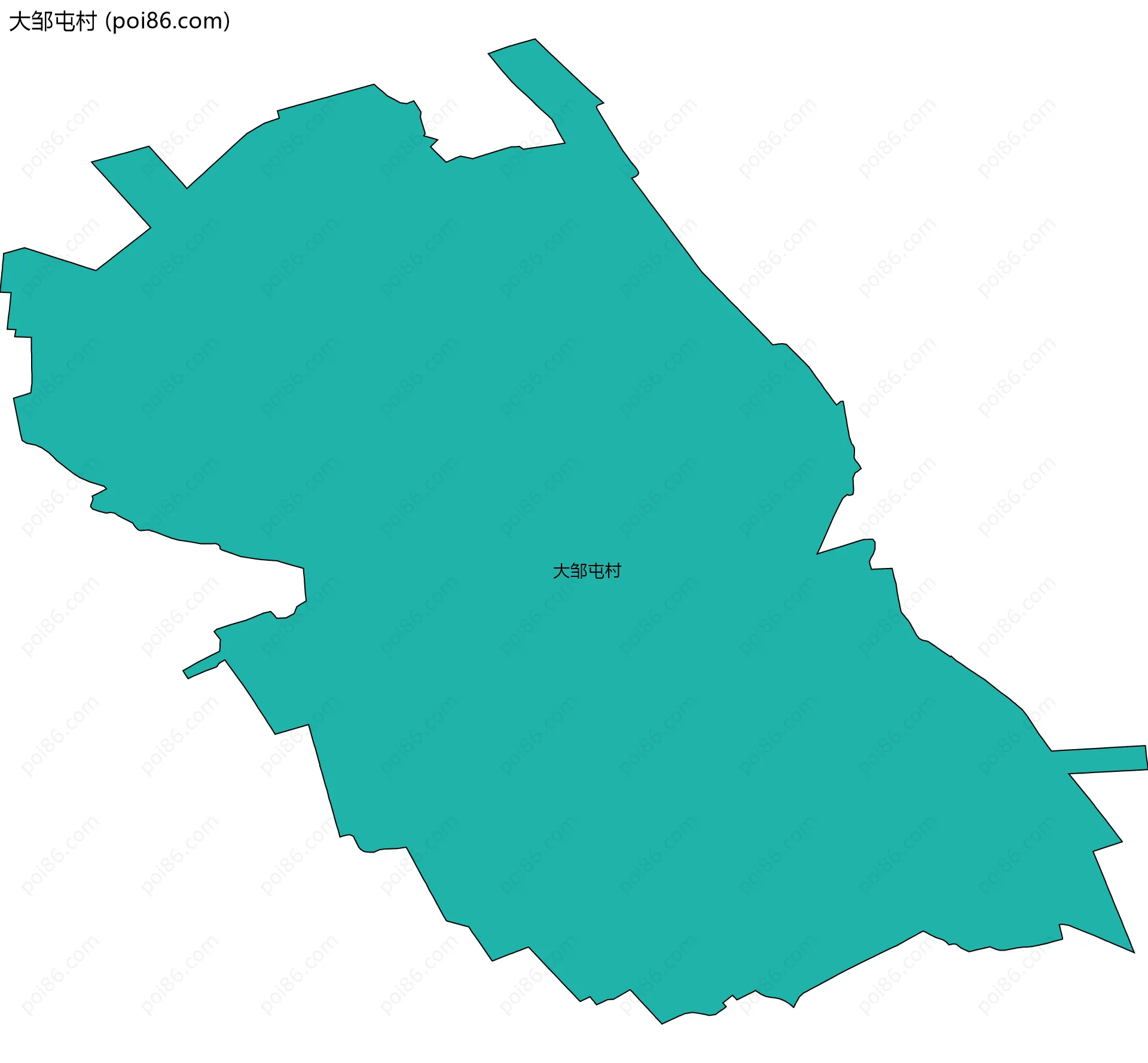 大邹屯村边界地图