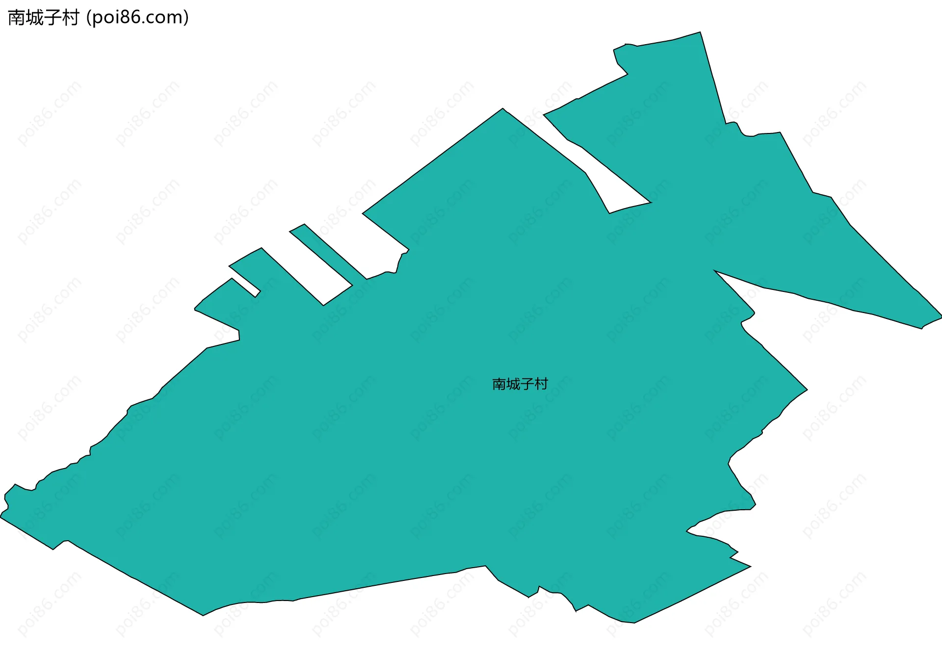 南城子村边界地图