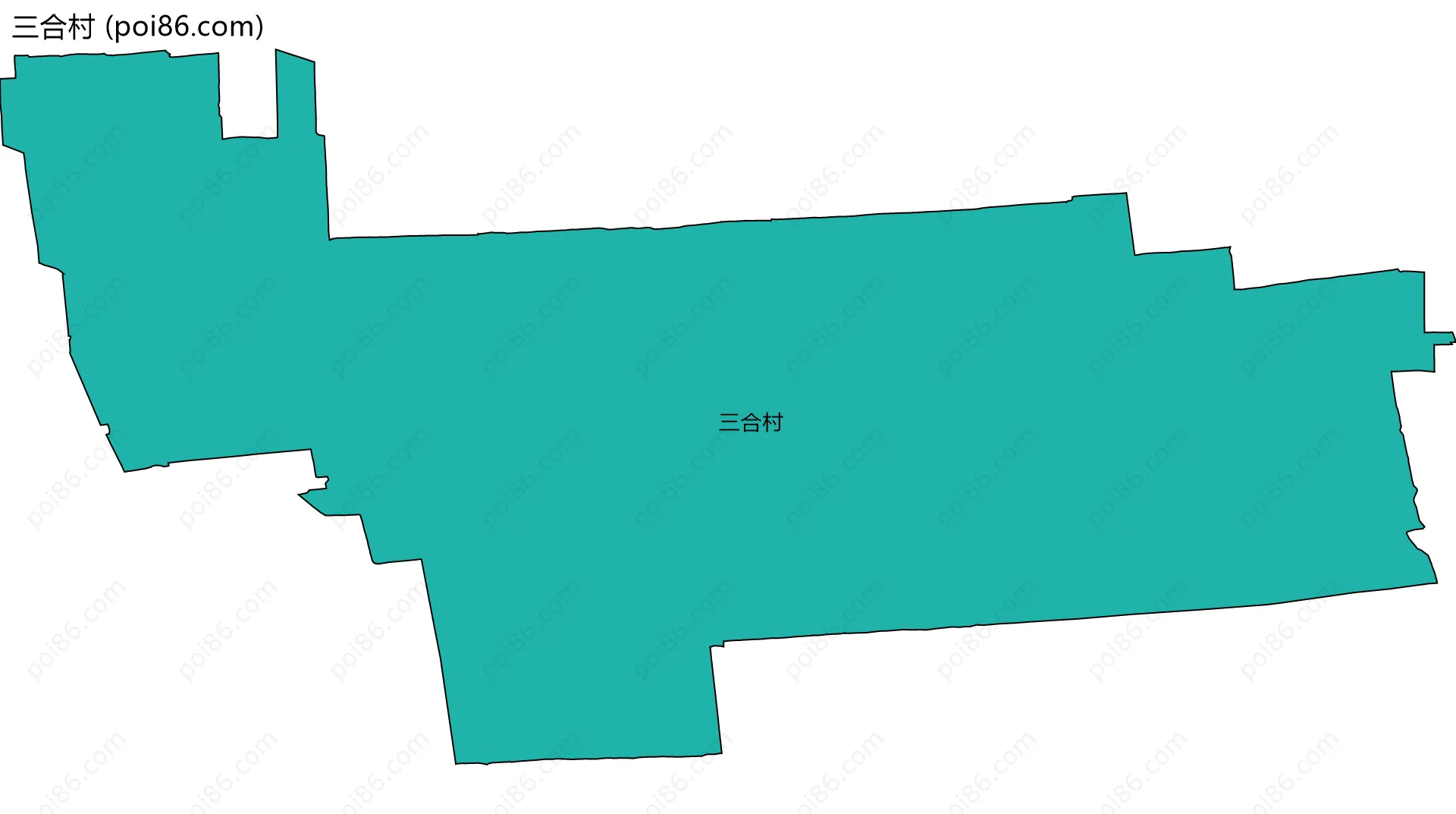 三合村边界地图