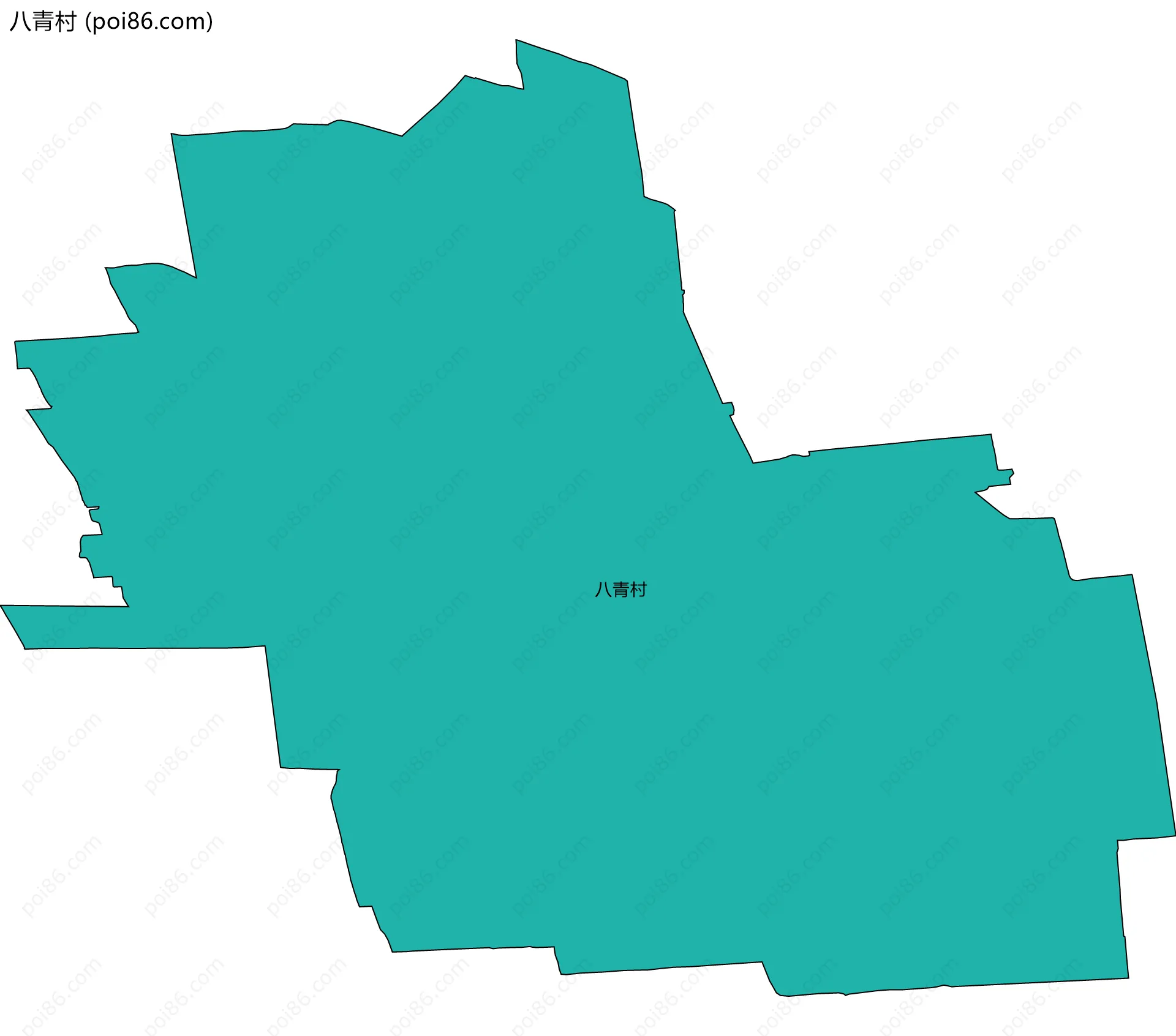 八青村边界地图