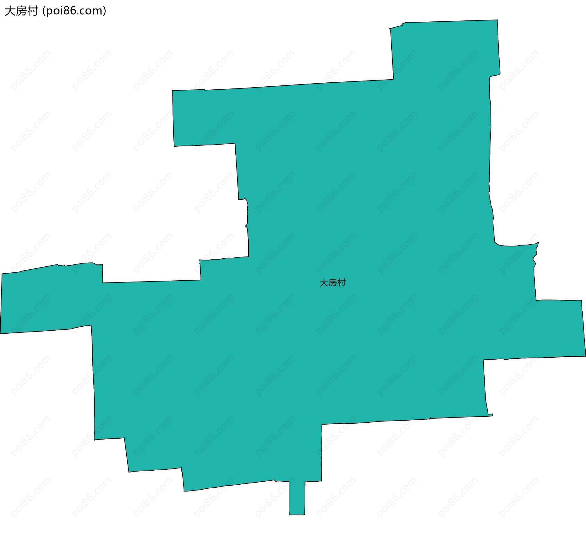 大房村边界地图