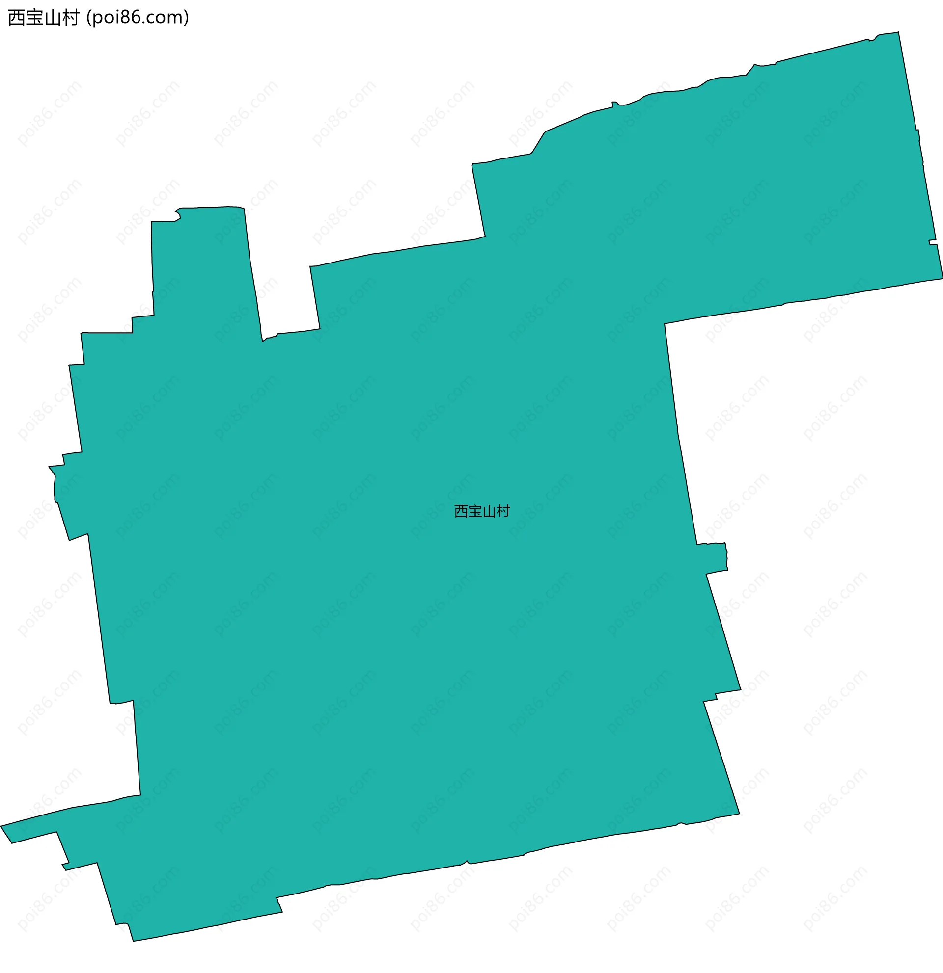 西宝山村边界地图