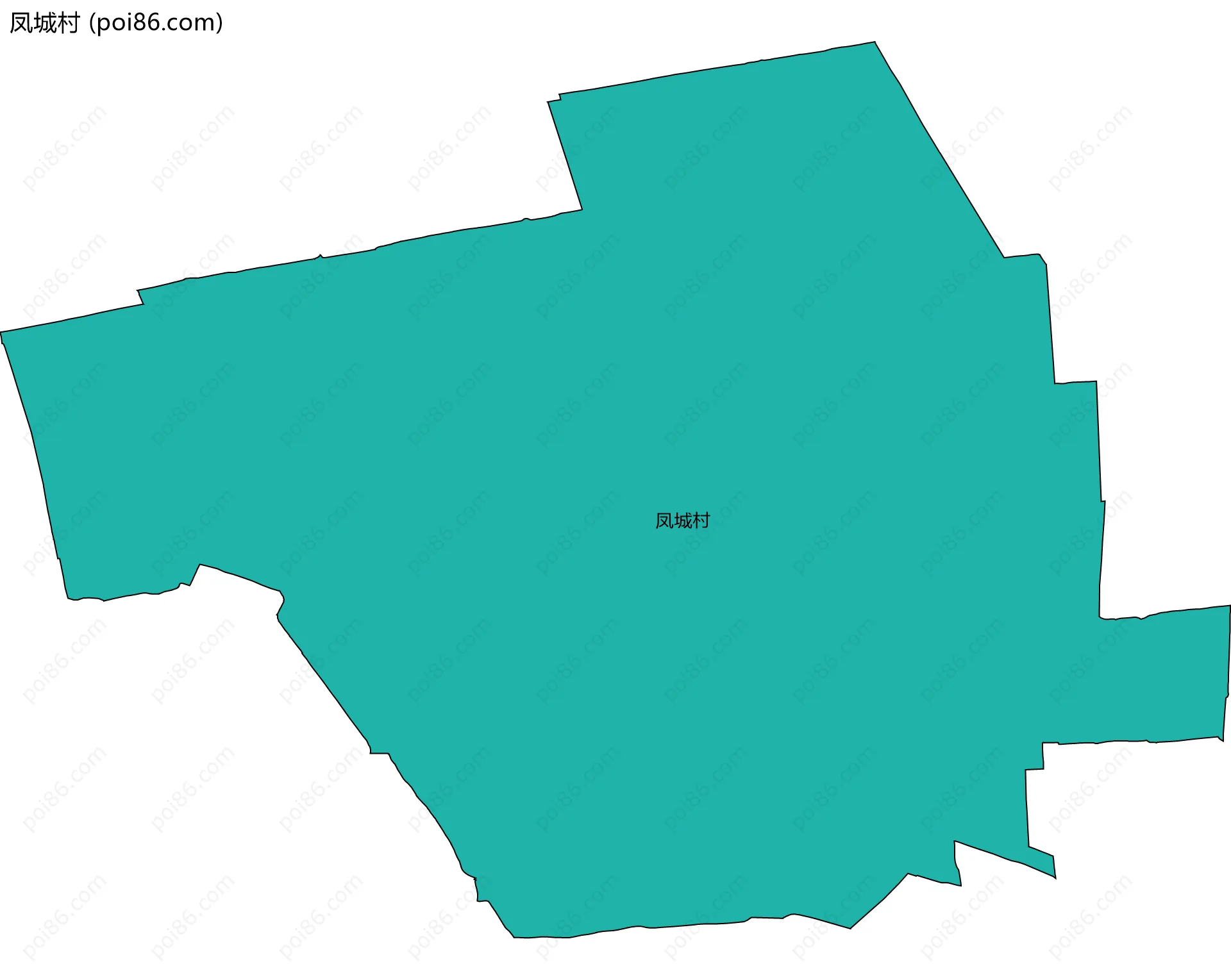 凤城村边界地图