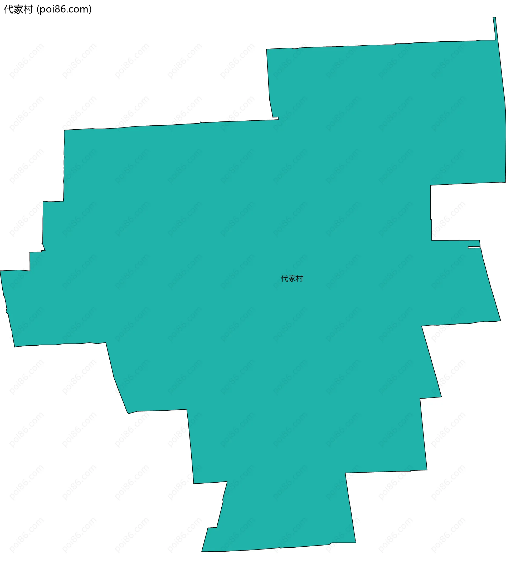 代家村边界地图