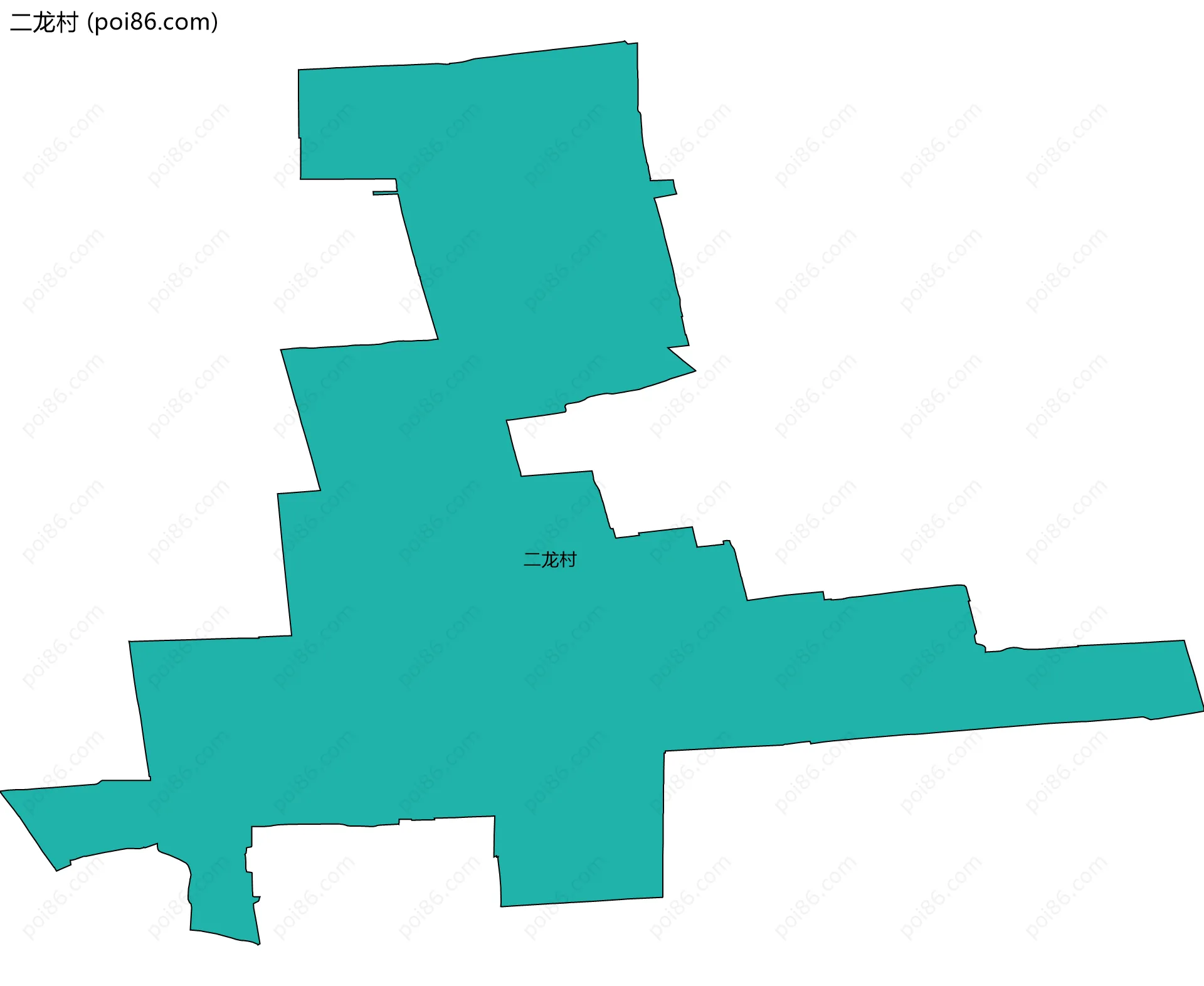 二龙村边界地图
