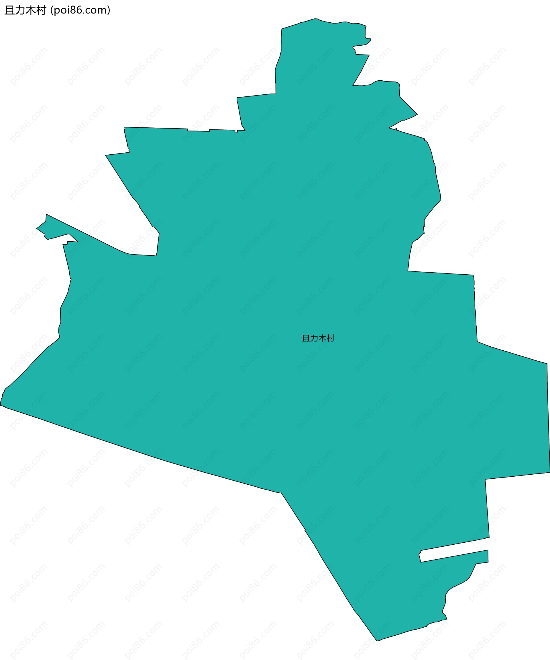 且力木村边界地图