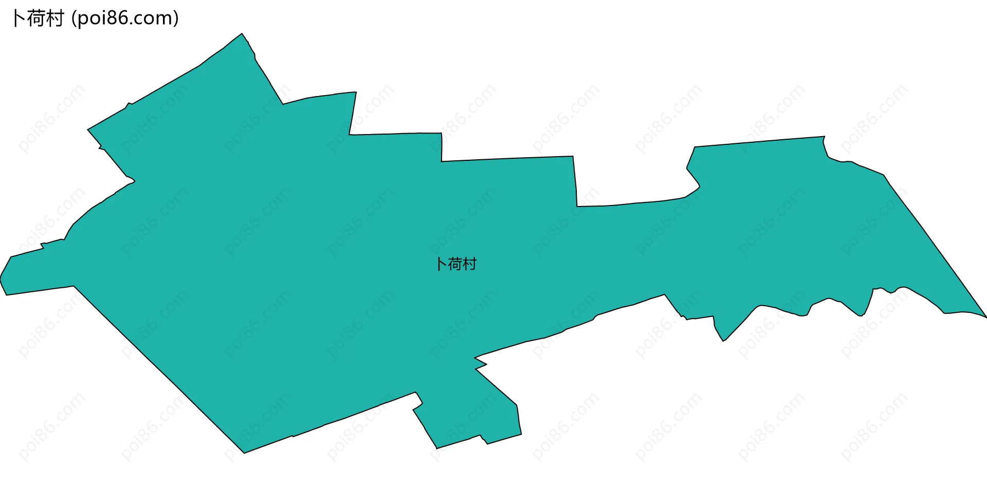 卜荷村边界地图