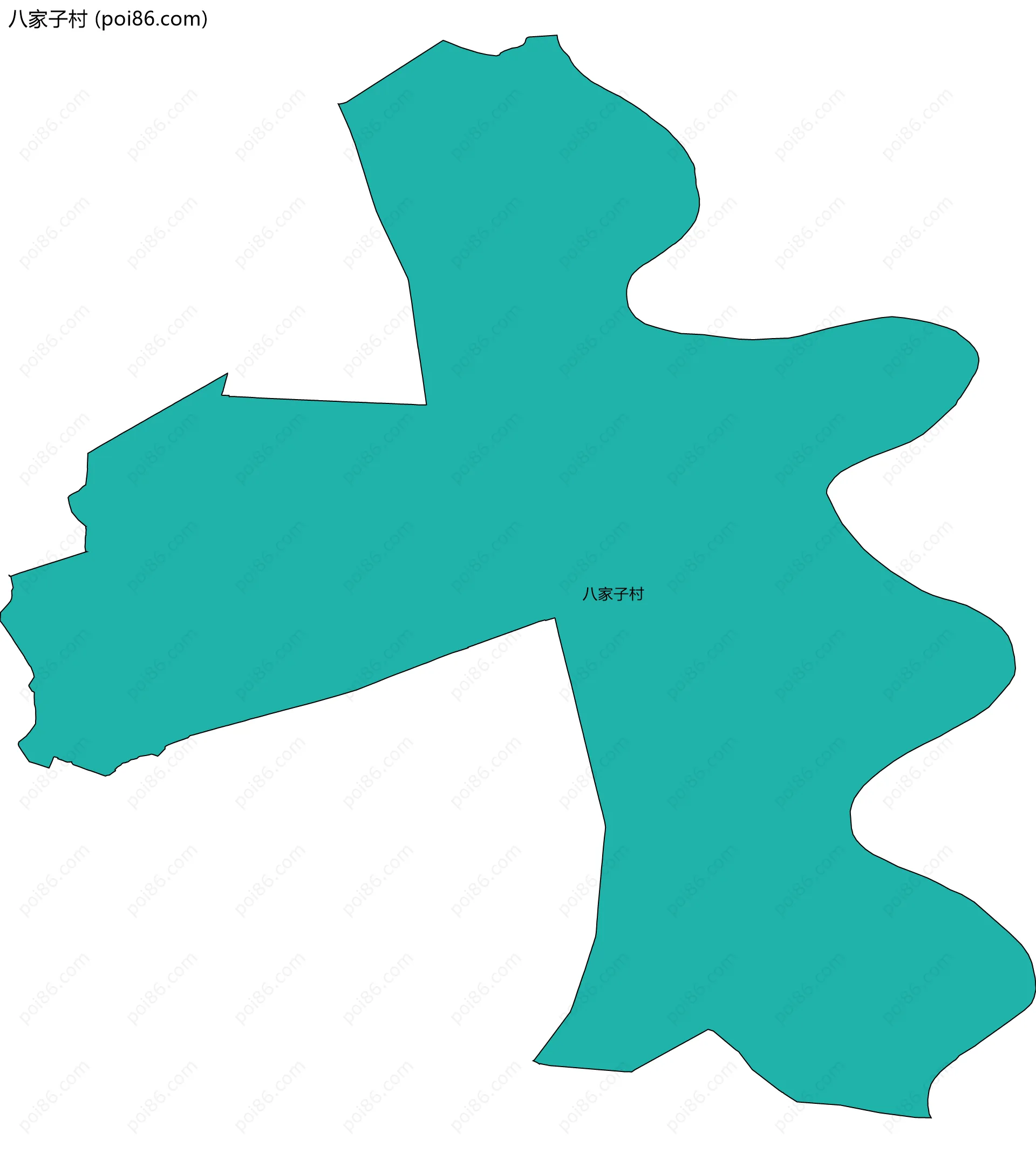 八家子村边界地图