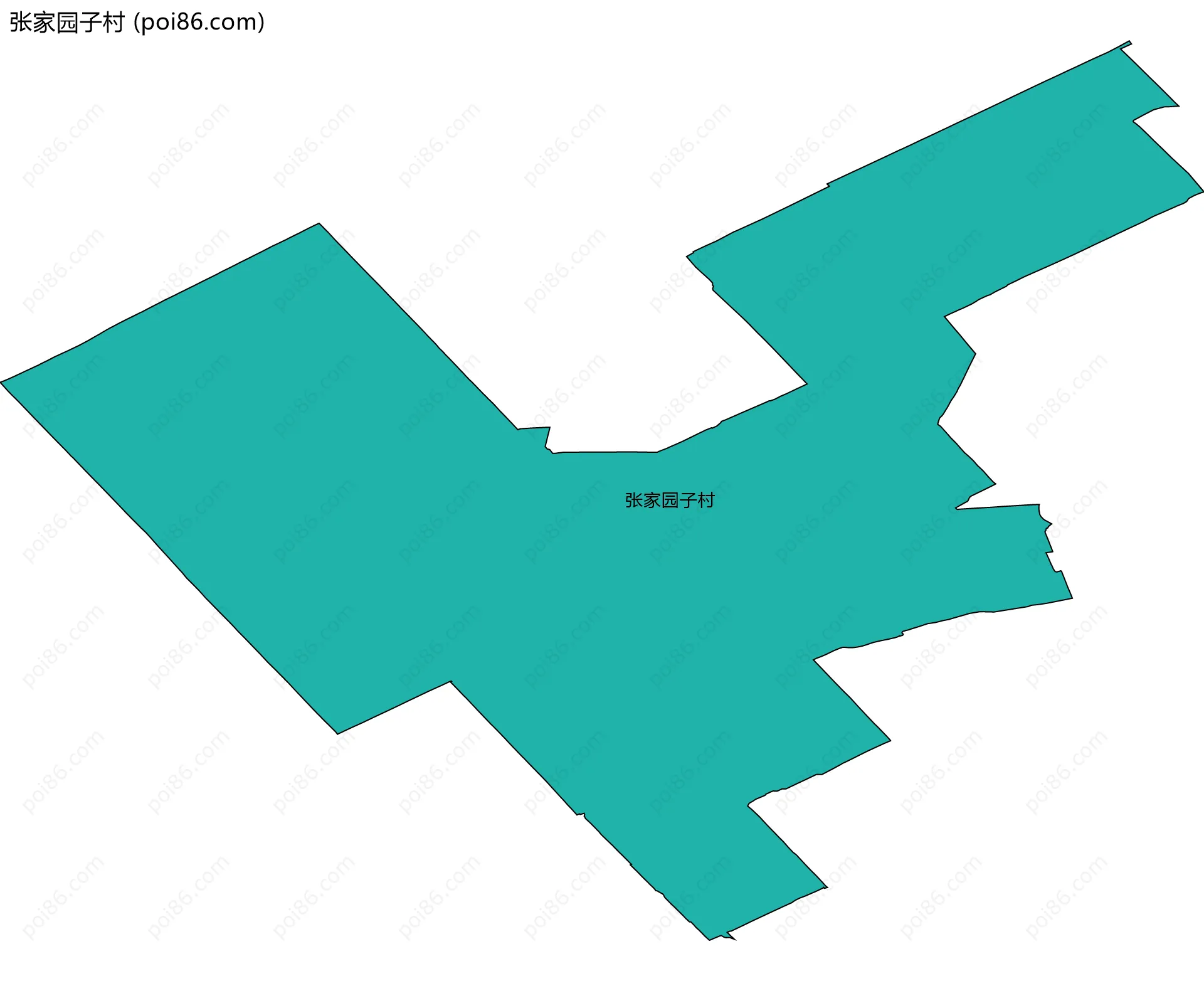 张家园子村边界地图