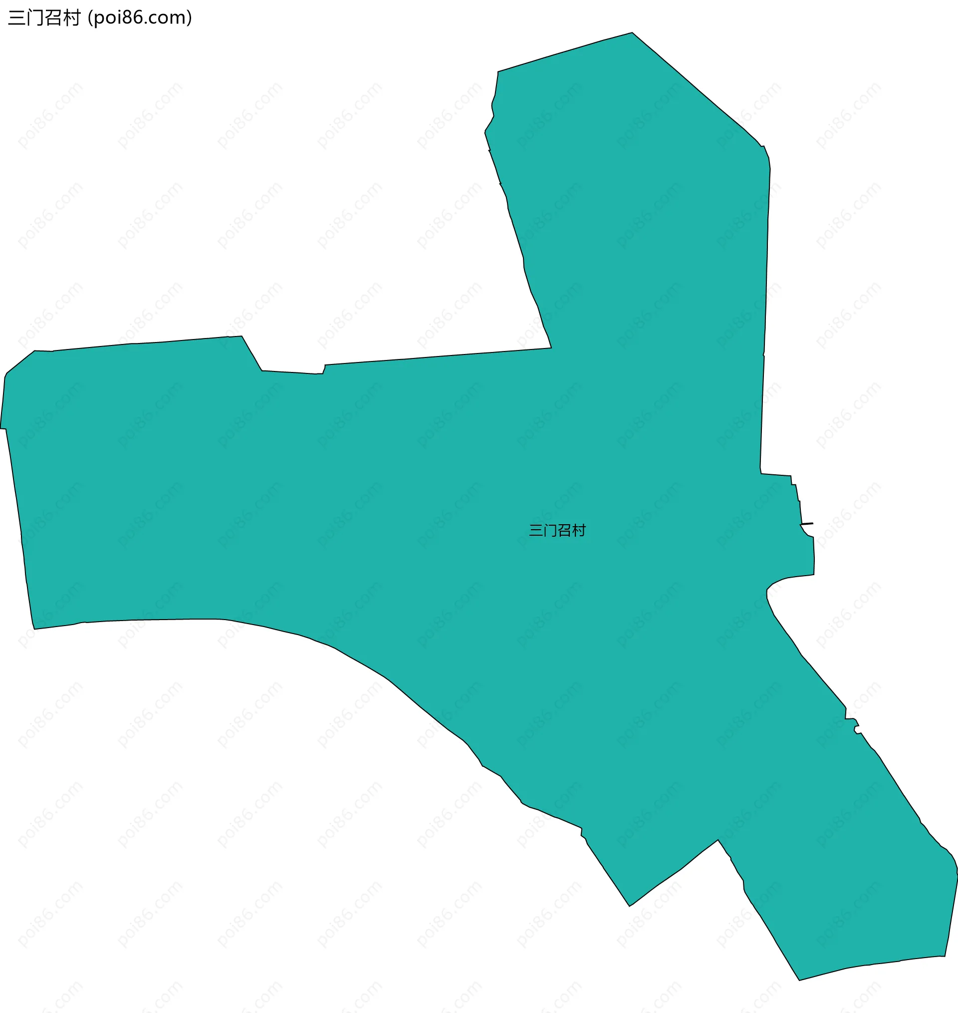 三门召村边界地图
