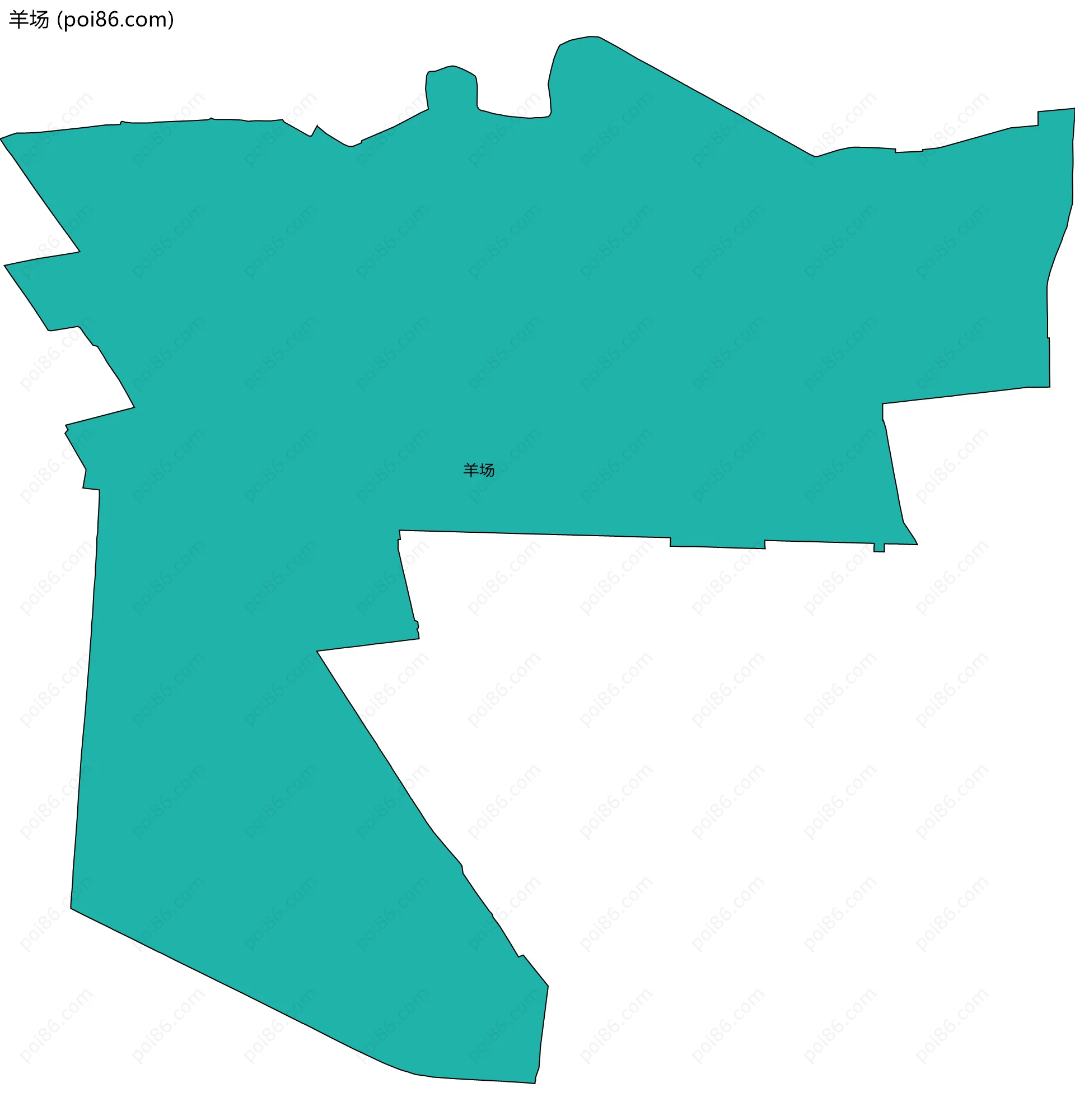 羊场边界地图