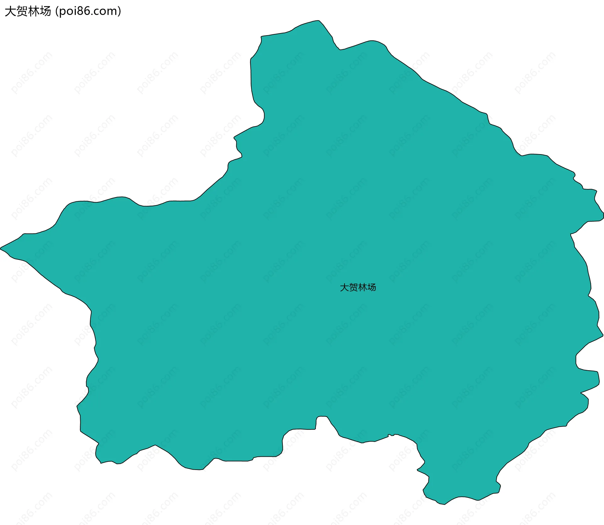 大贺林场边界地图