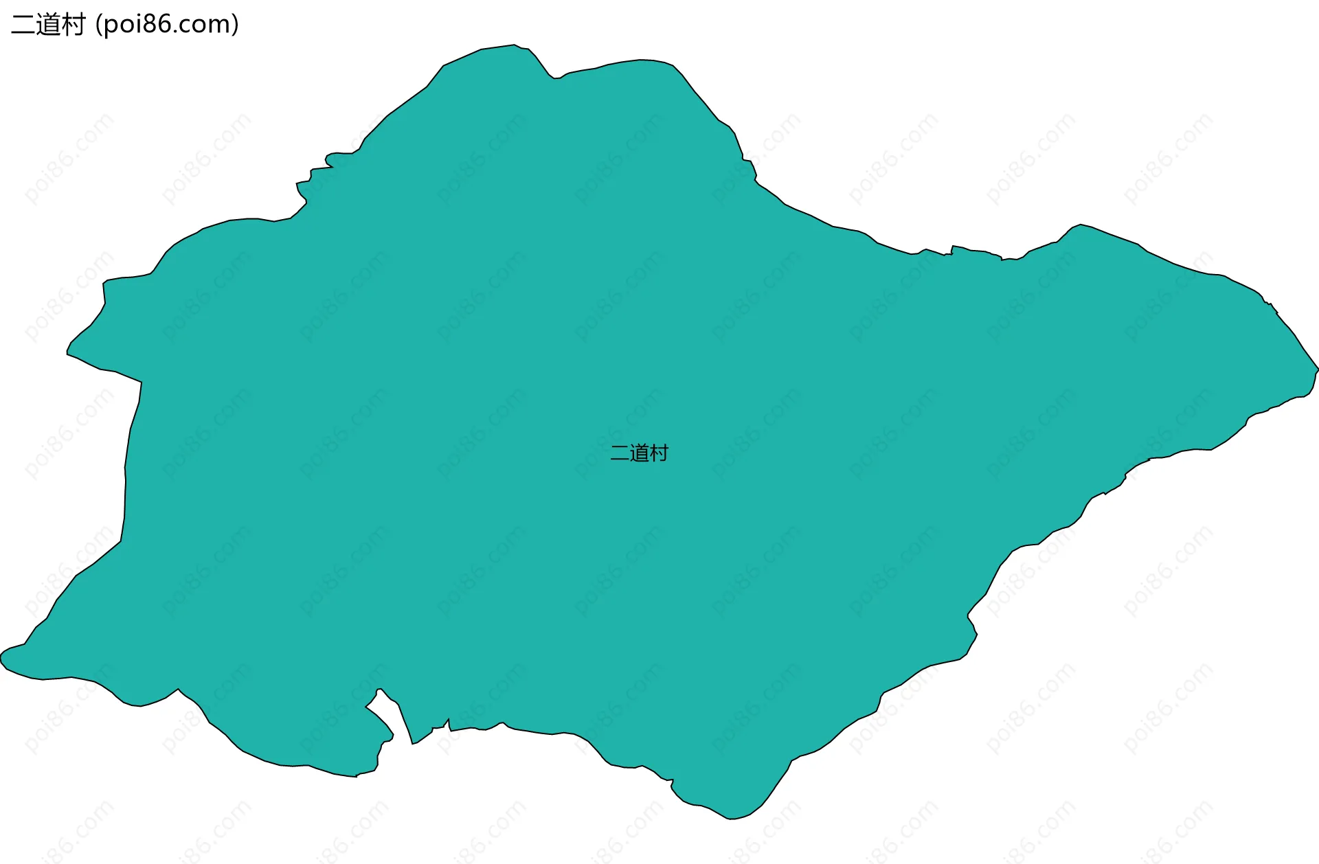 二道村边界地图