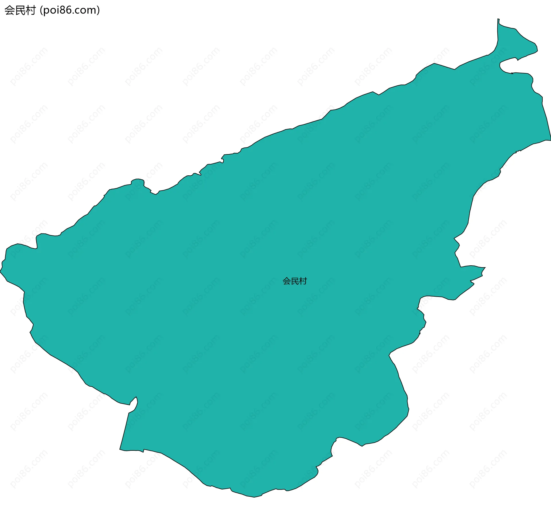 会民村边界地图