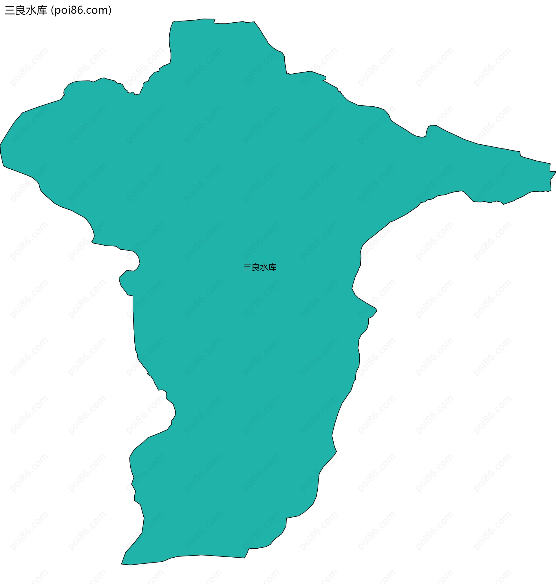 三良水库边界地图