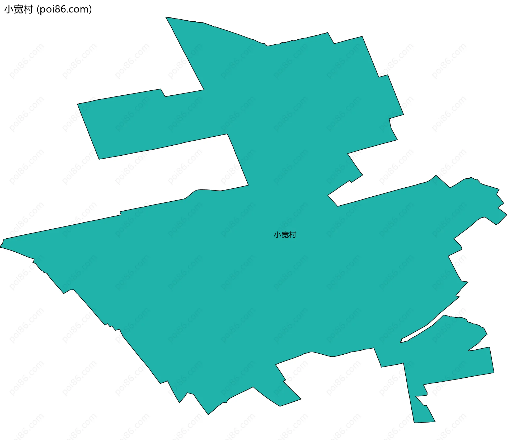 小宽村边界地图