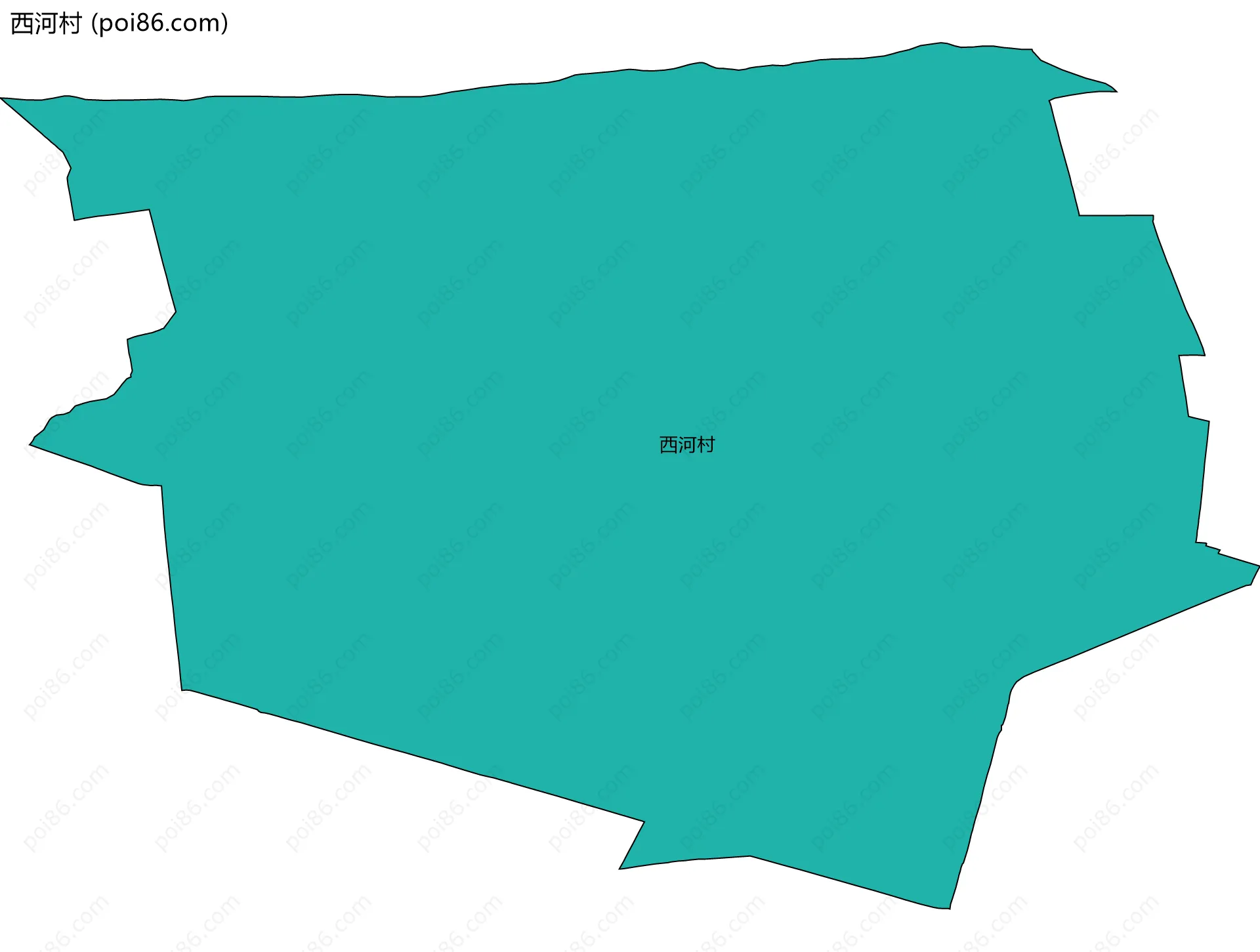 西河村边界地图