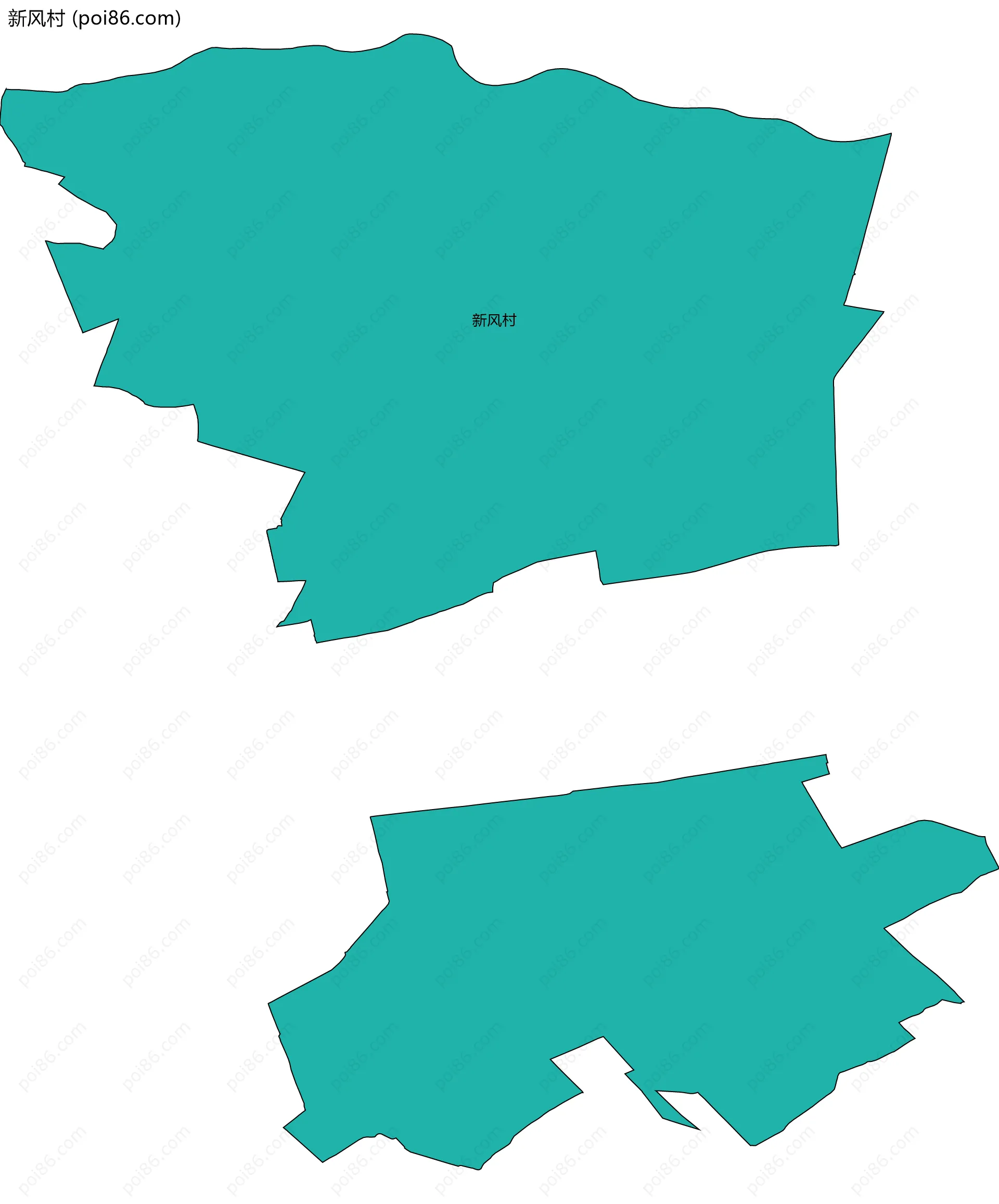 新风村边界地图