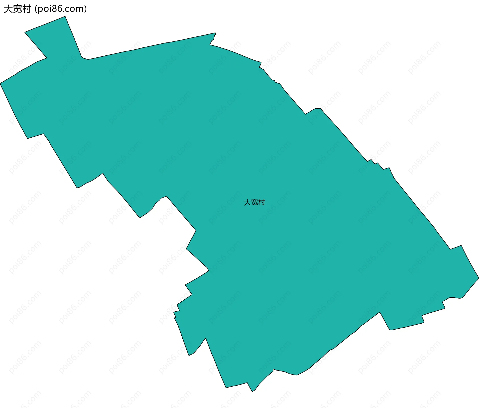 大宽村边界地图
