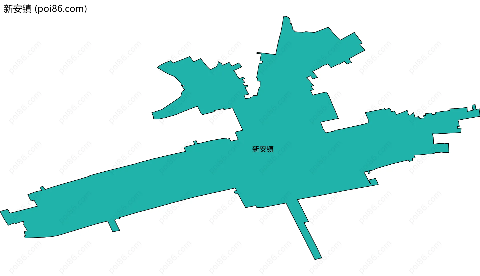 新安镇边界地图