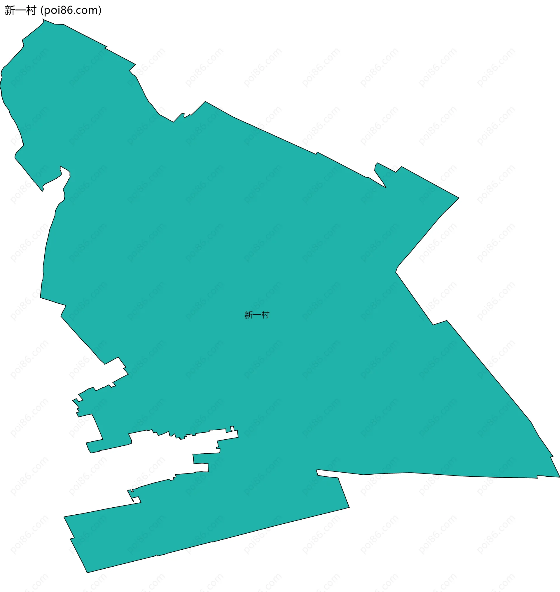 新一村边界地图