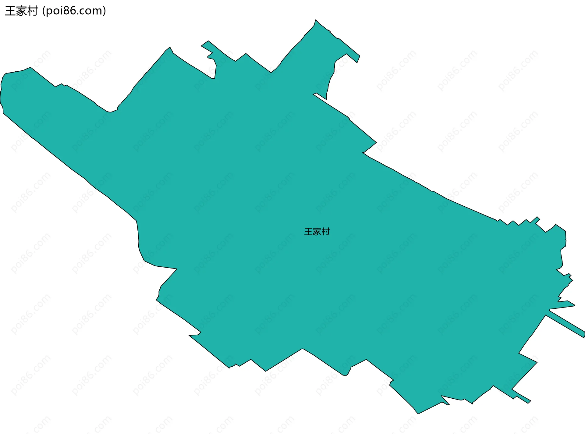 王家村边界地图