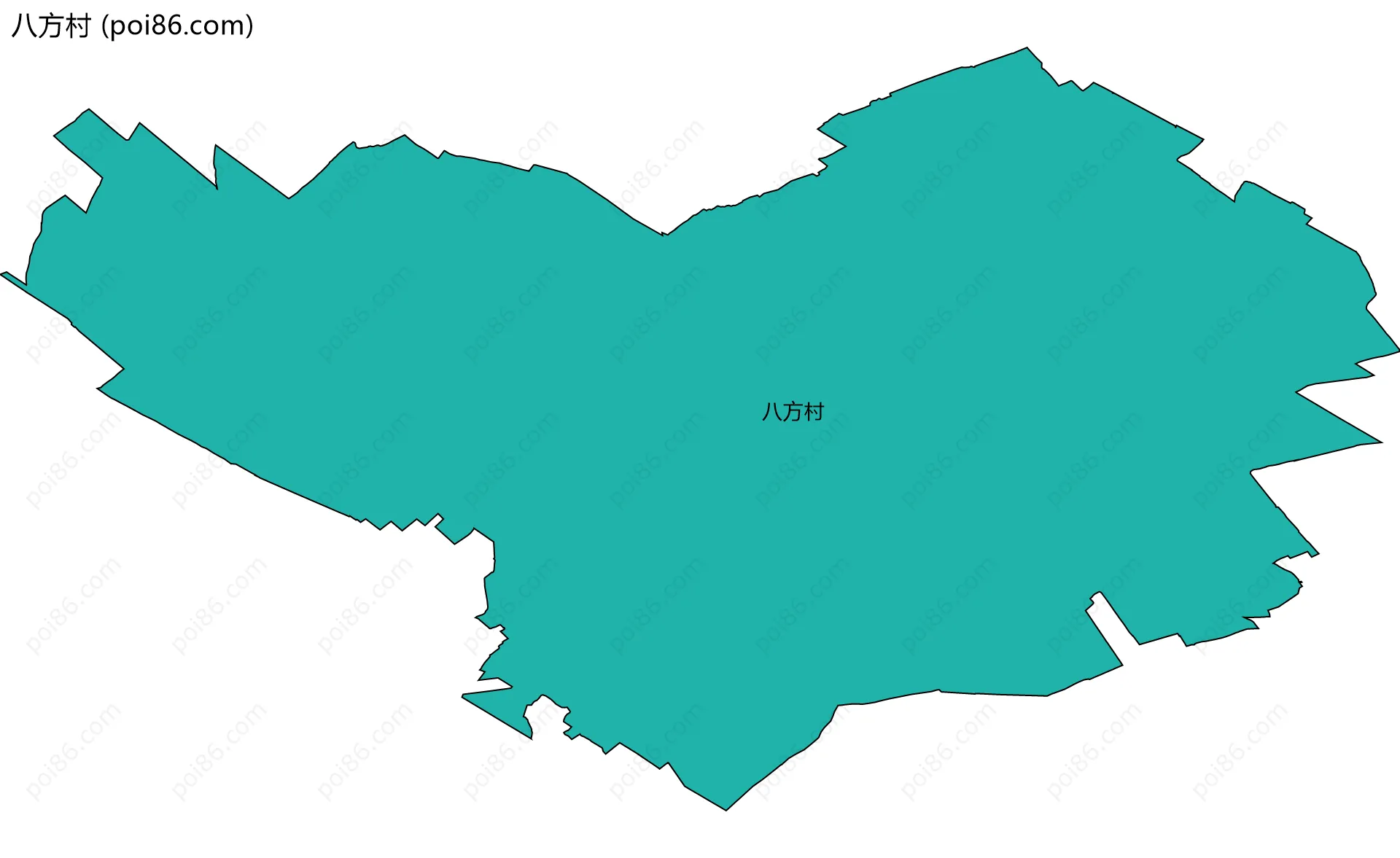 八方村边界地图