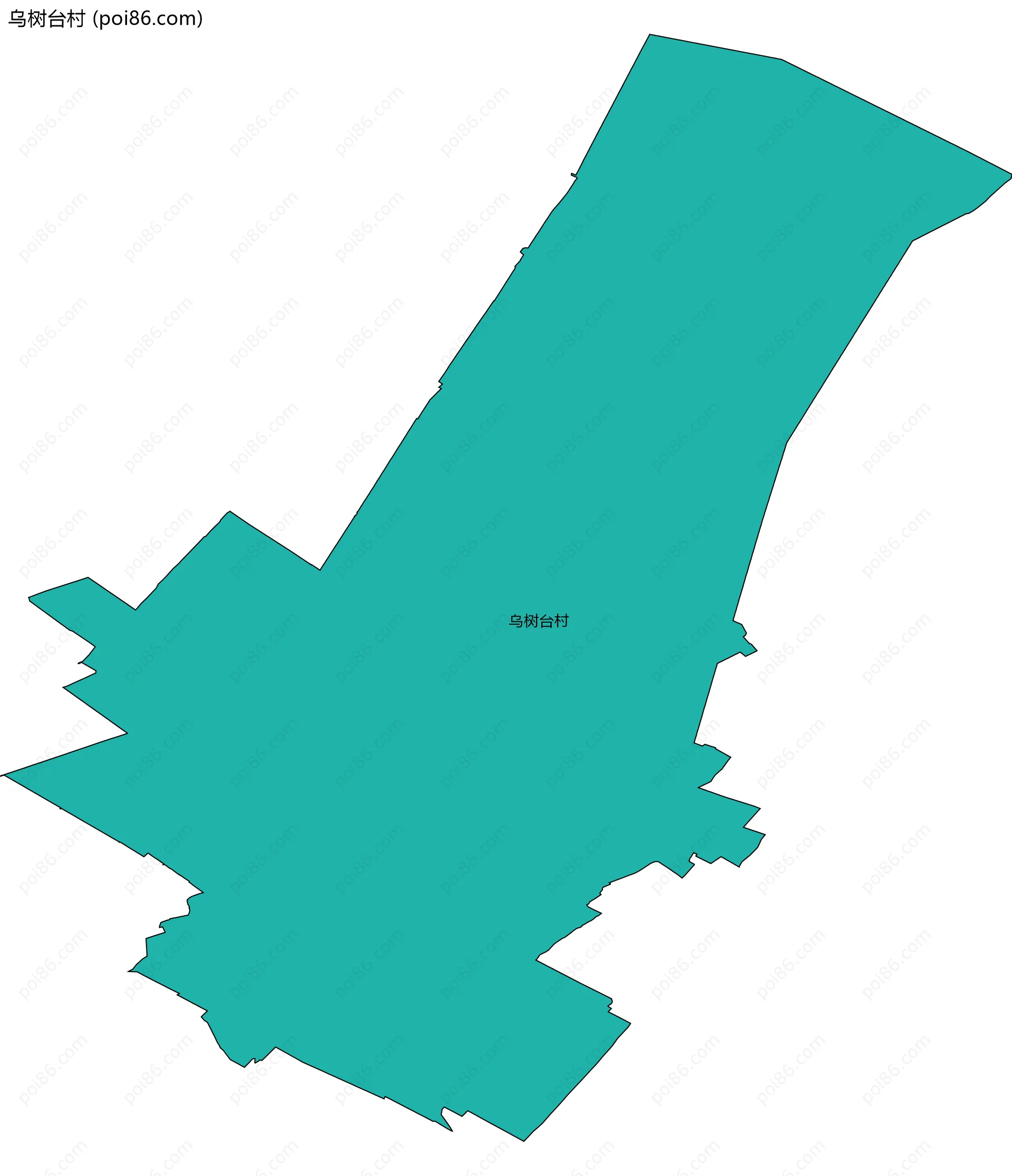 乌树台村边界地图