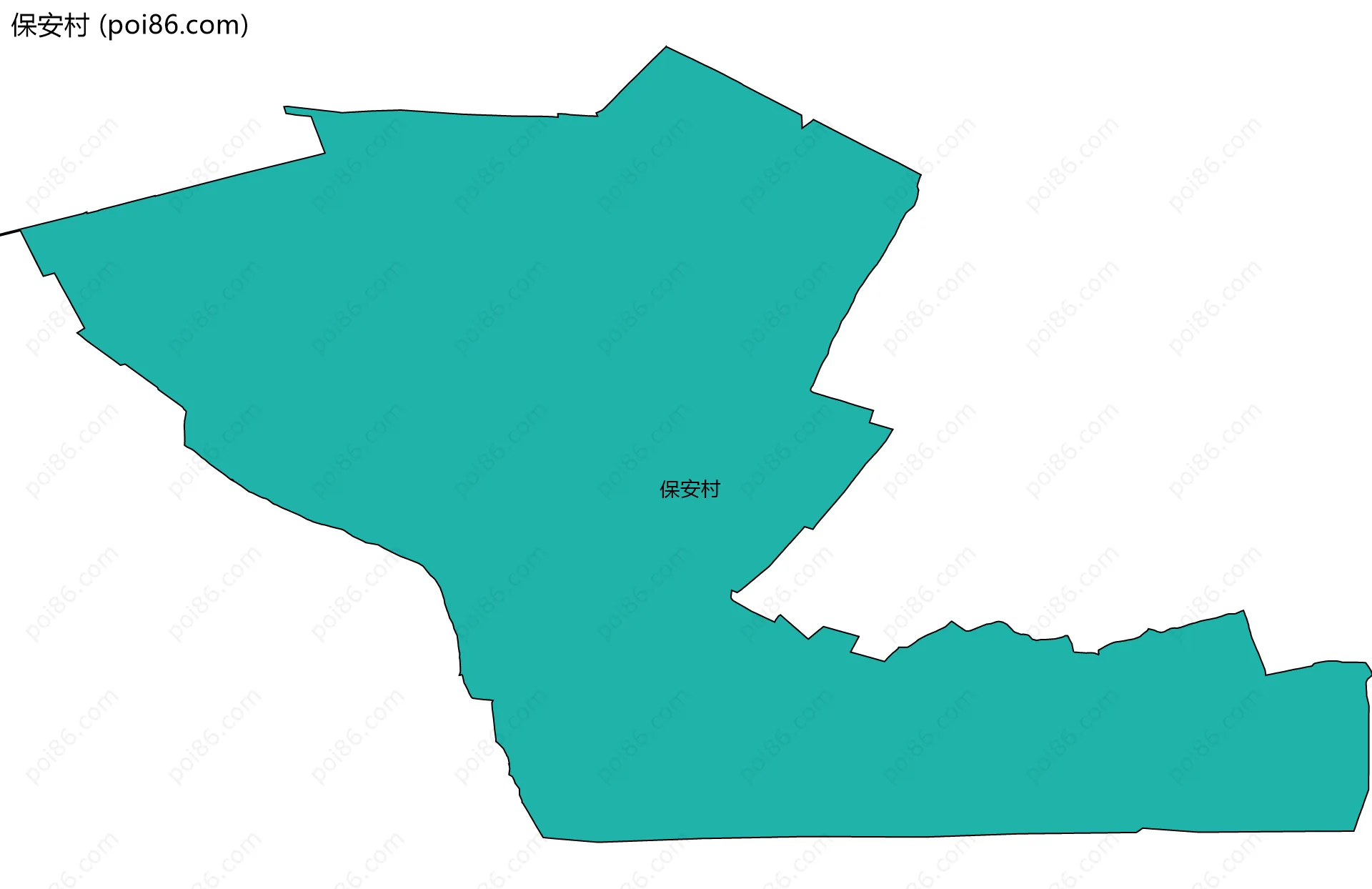 保安村边界地图