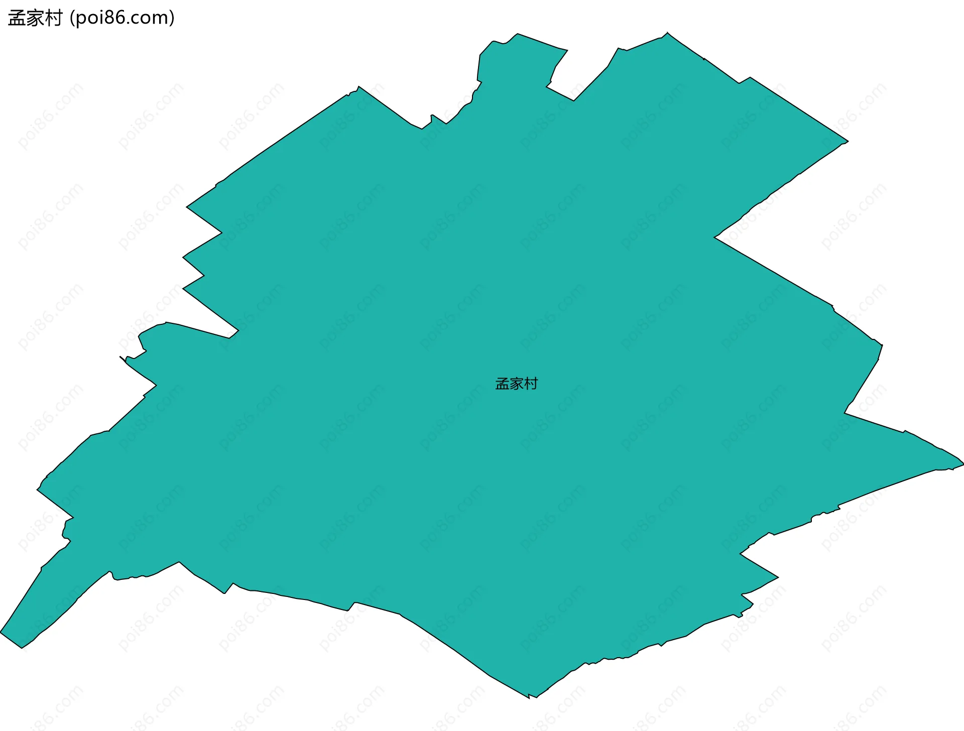 孟家村边界地图