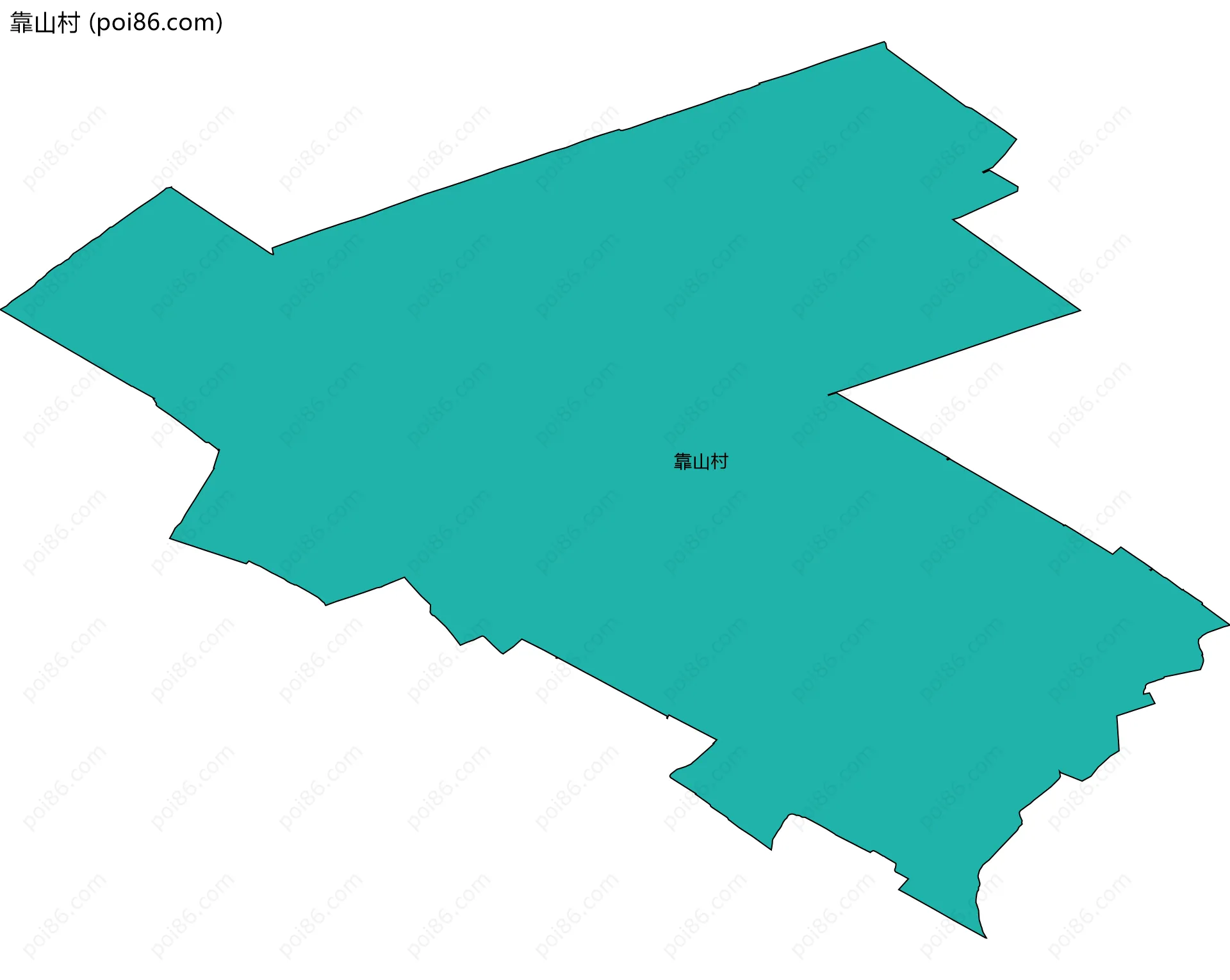 靠山村边界地图