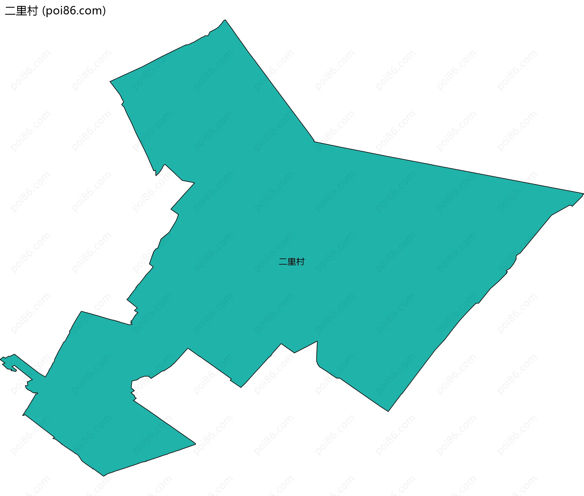 二里村边界地图