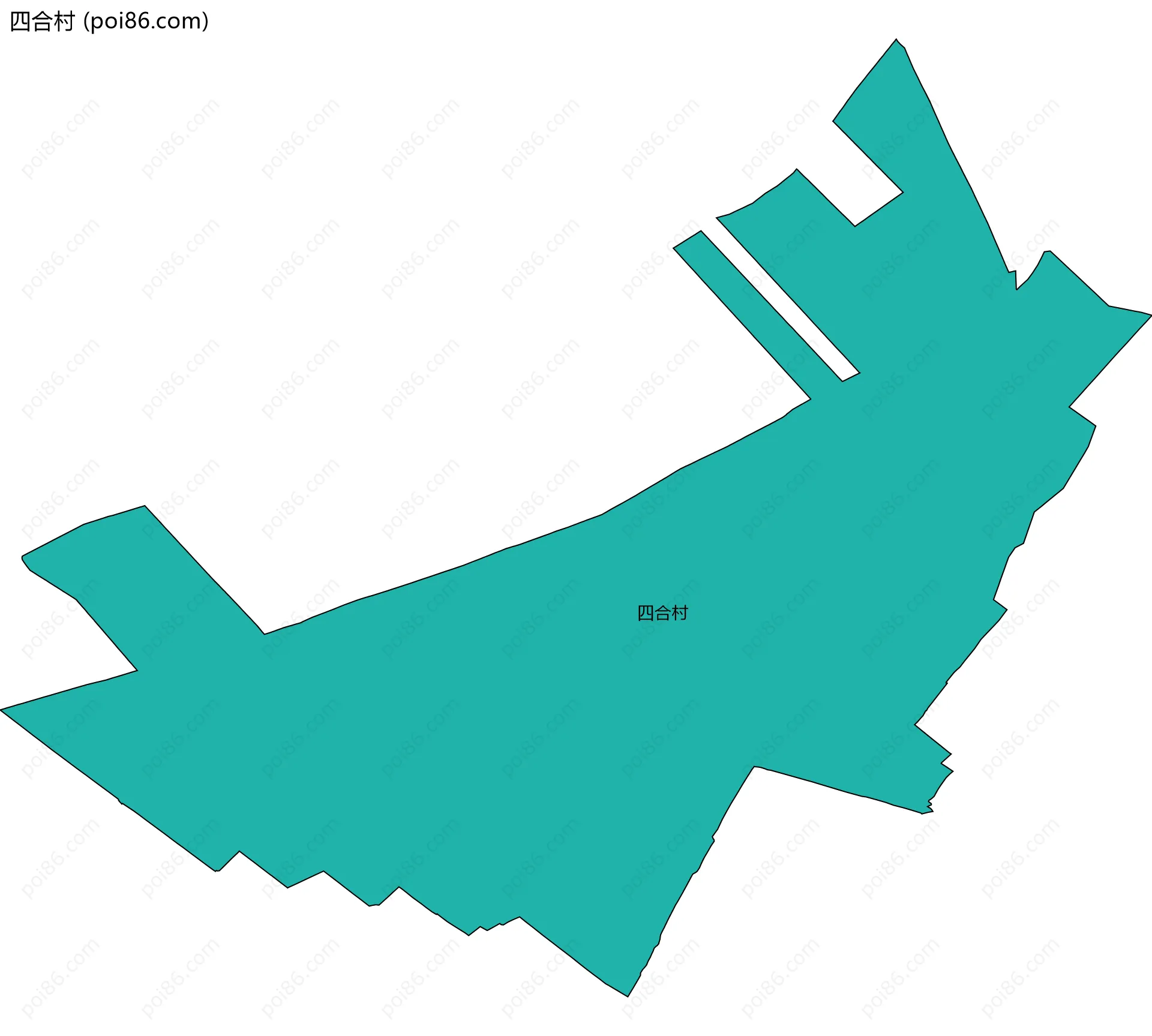 四合村边界地图