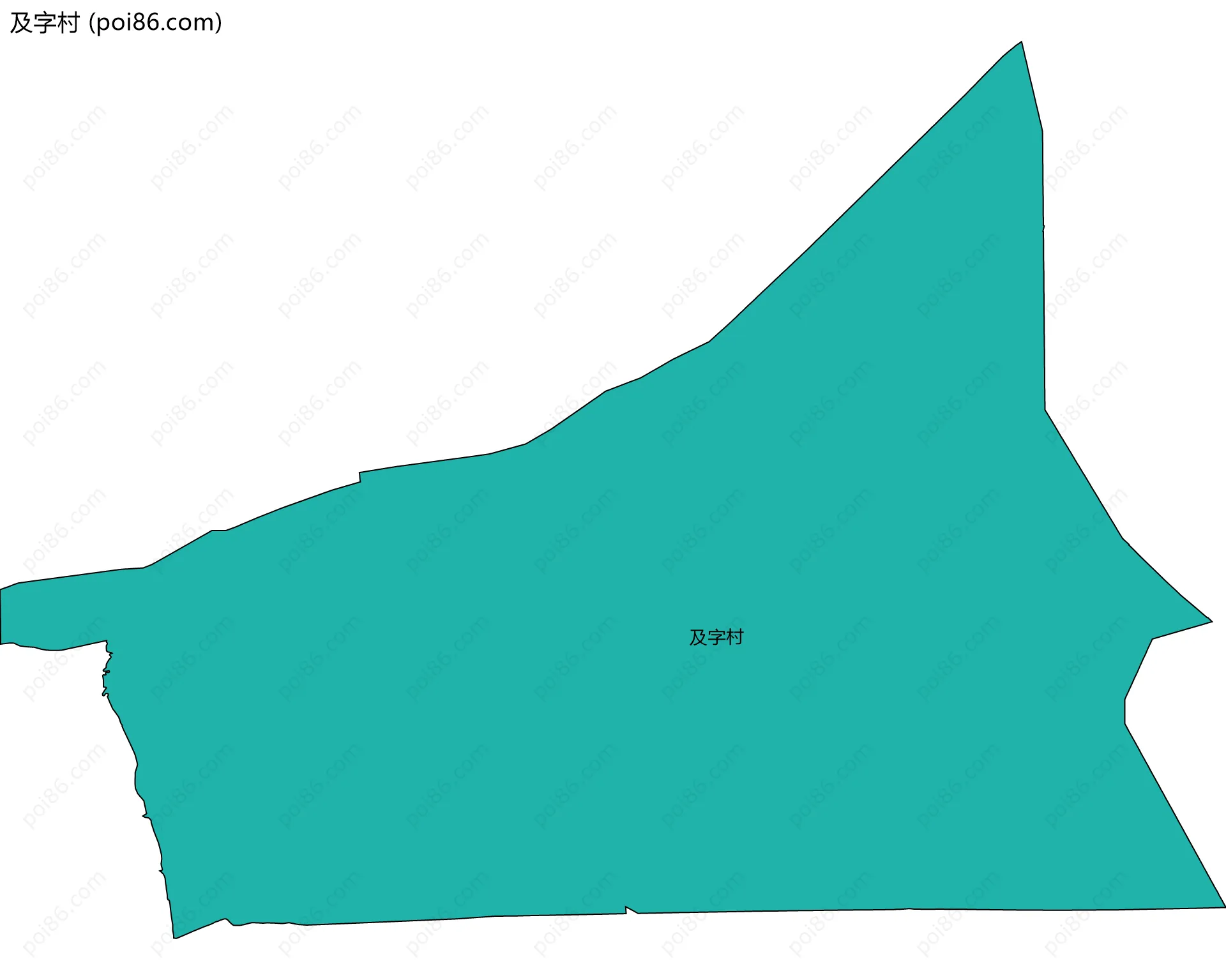 及字村边界地图