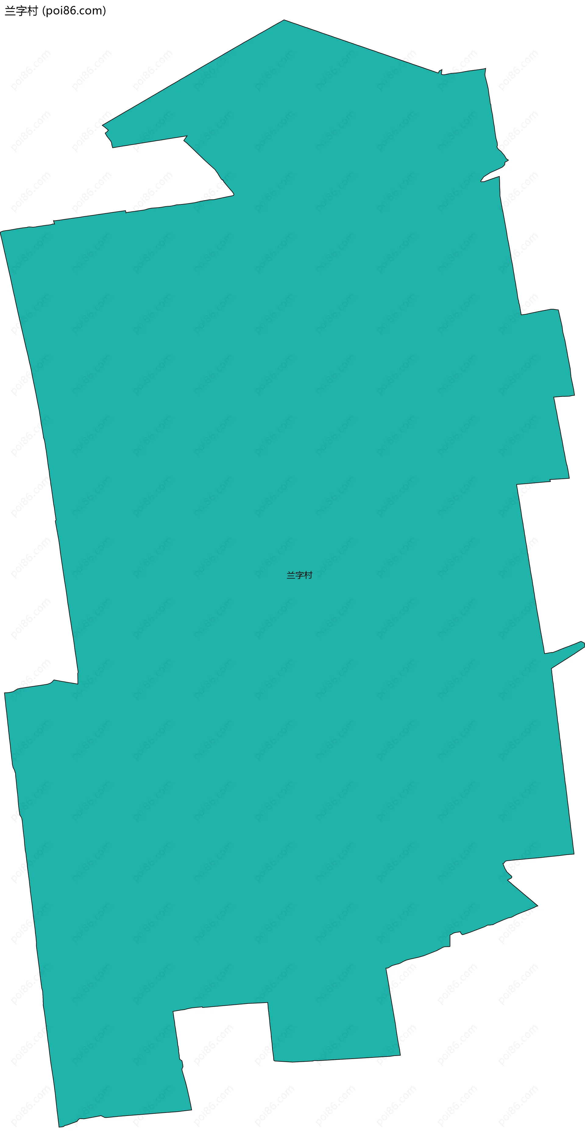 兰字村边界地图