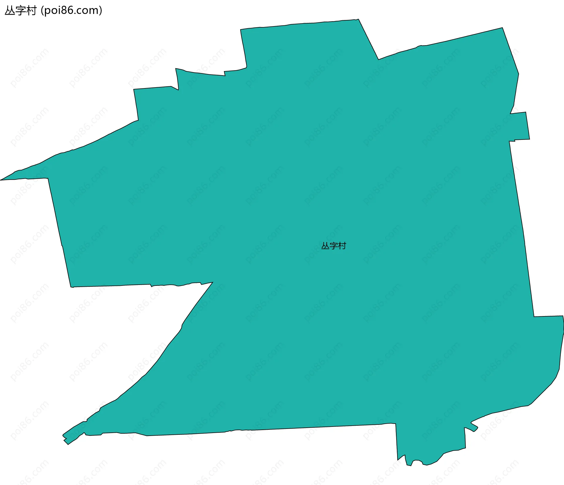 丛字村边界地图