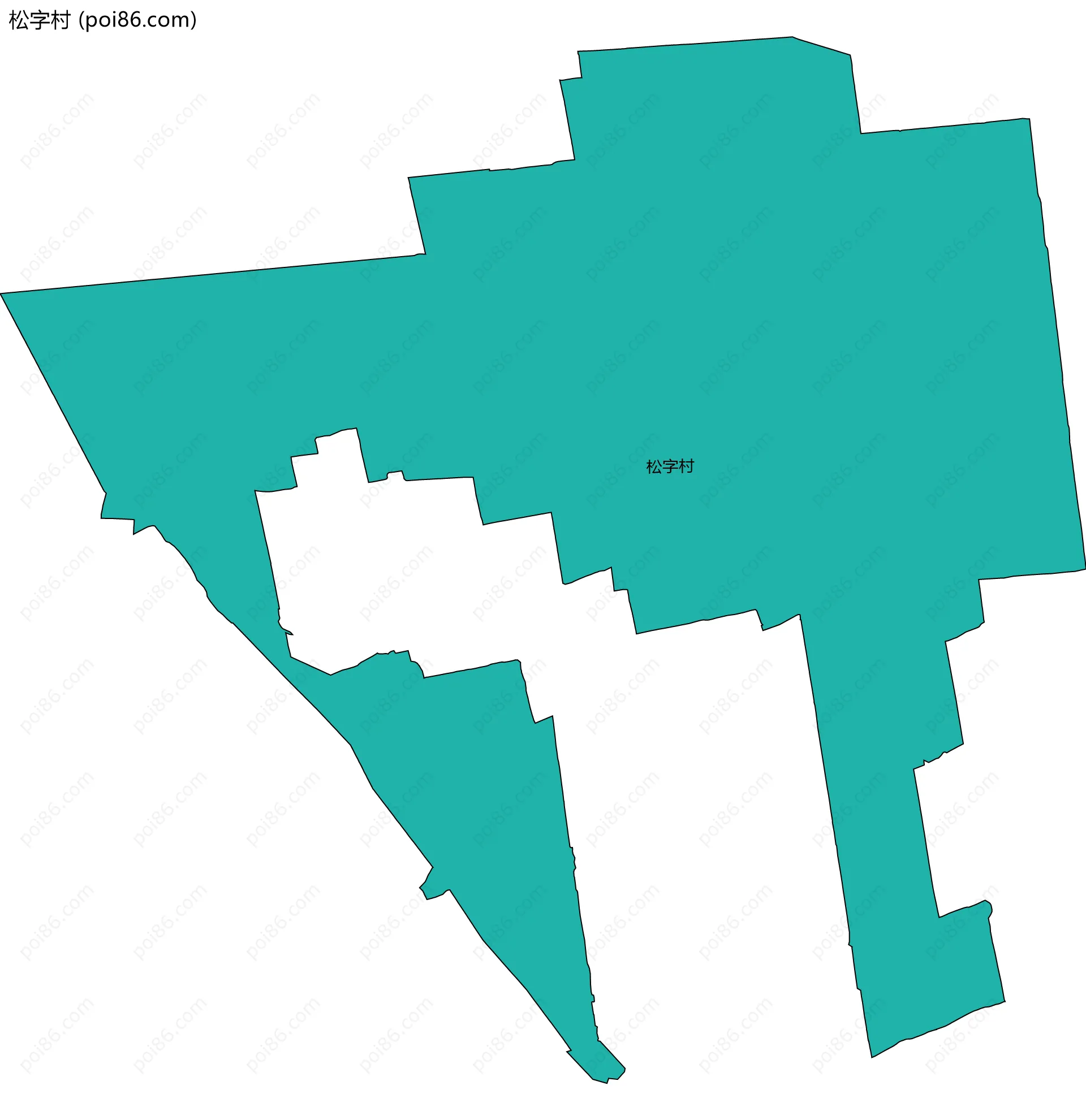 松字村边界地图