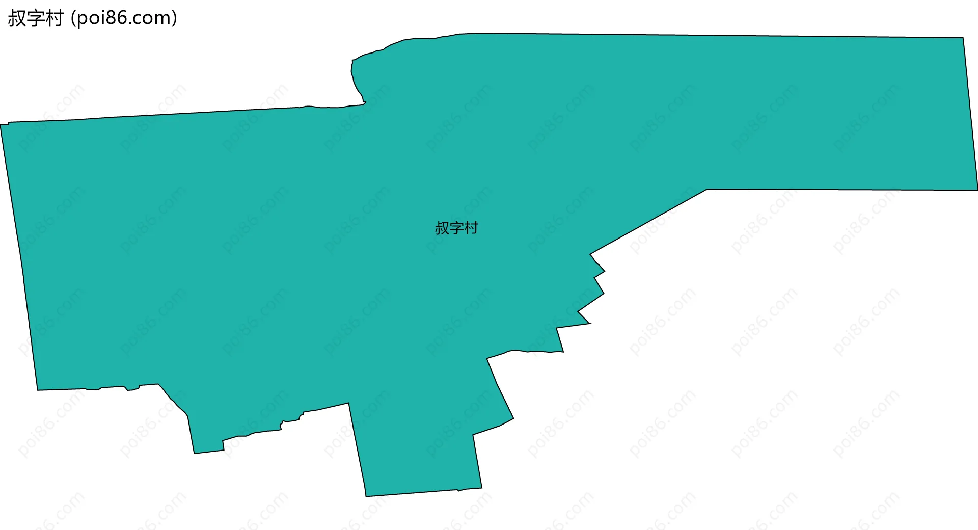 叔字村边界地图