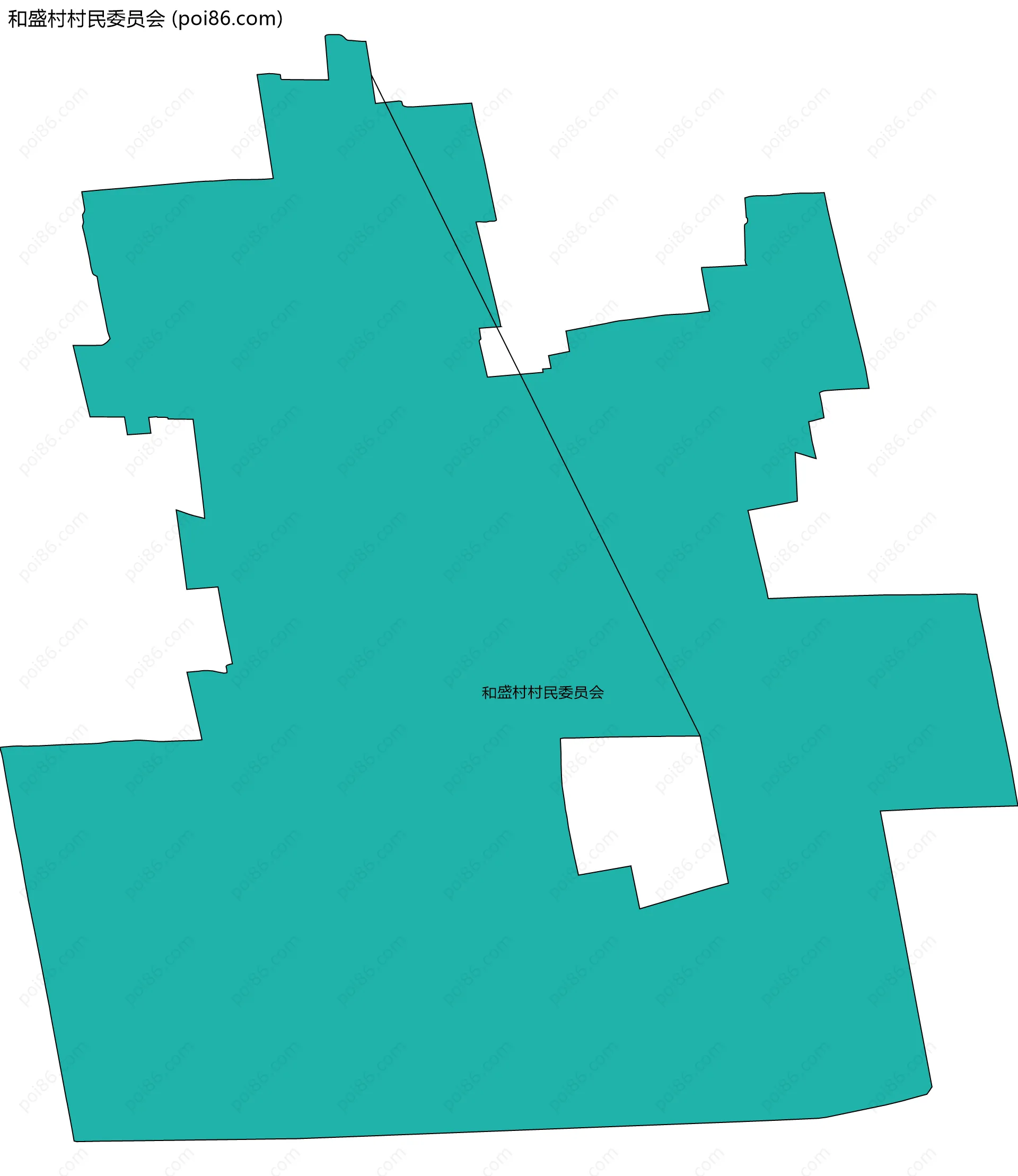 和盛村村民委员会边界地图