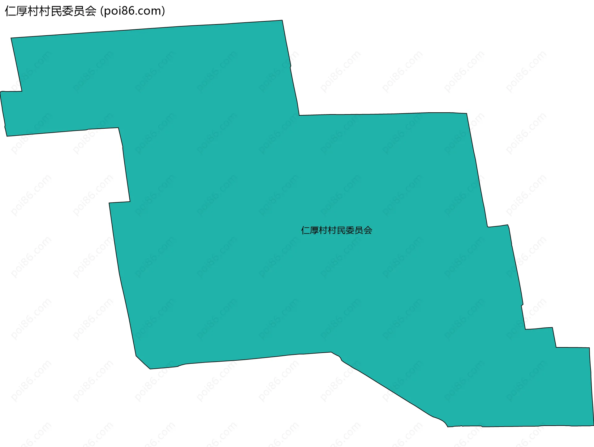 仁厚村村民委员会边界地图