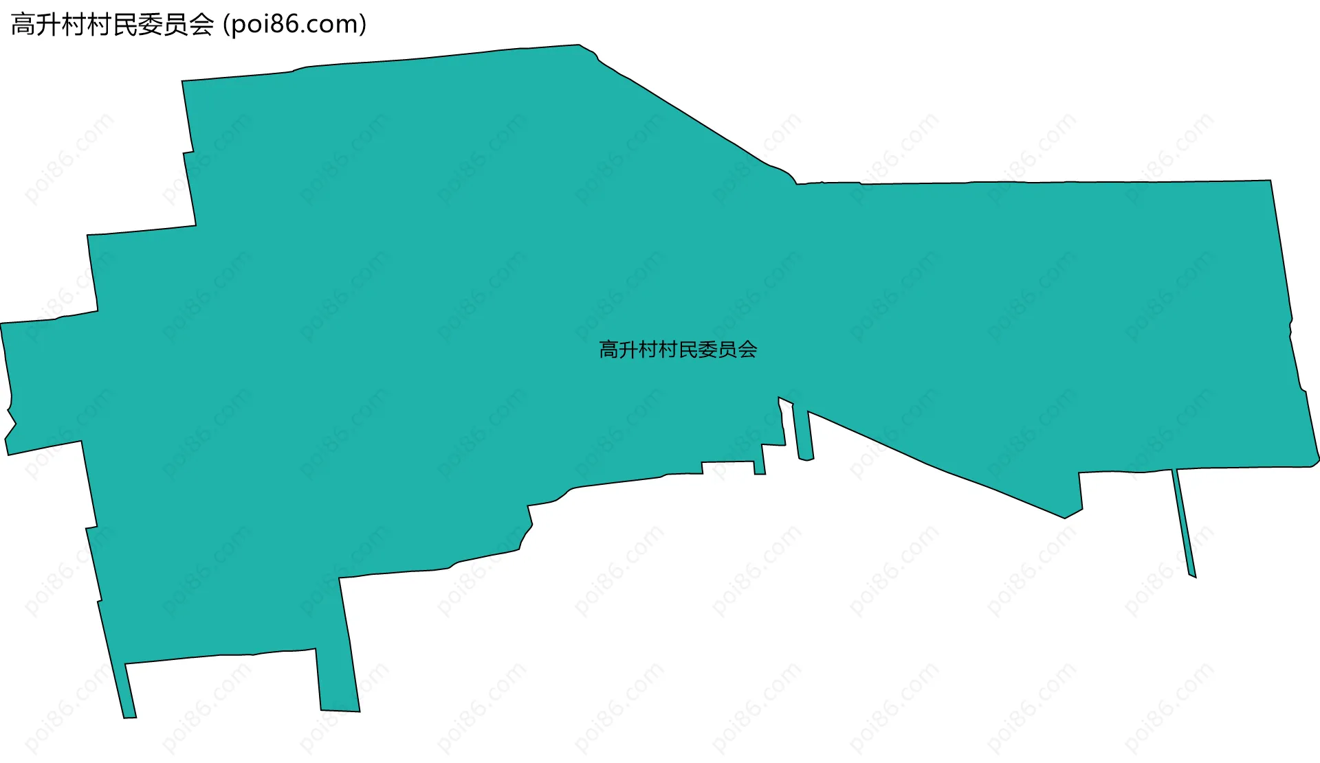 高升村村民委员会边界地图
