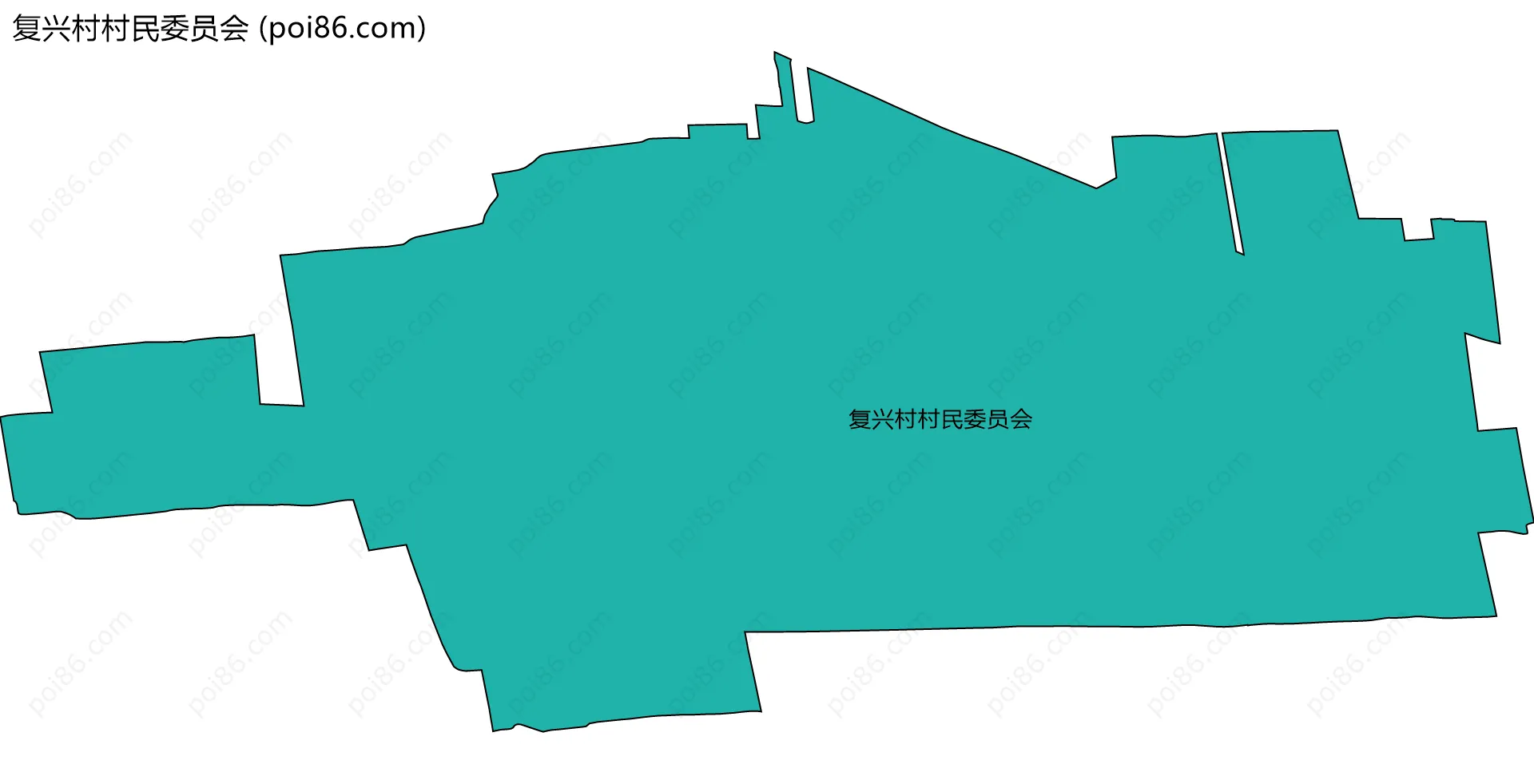 复兴村村民委员会边界地图