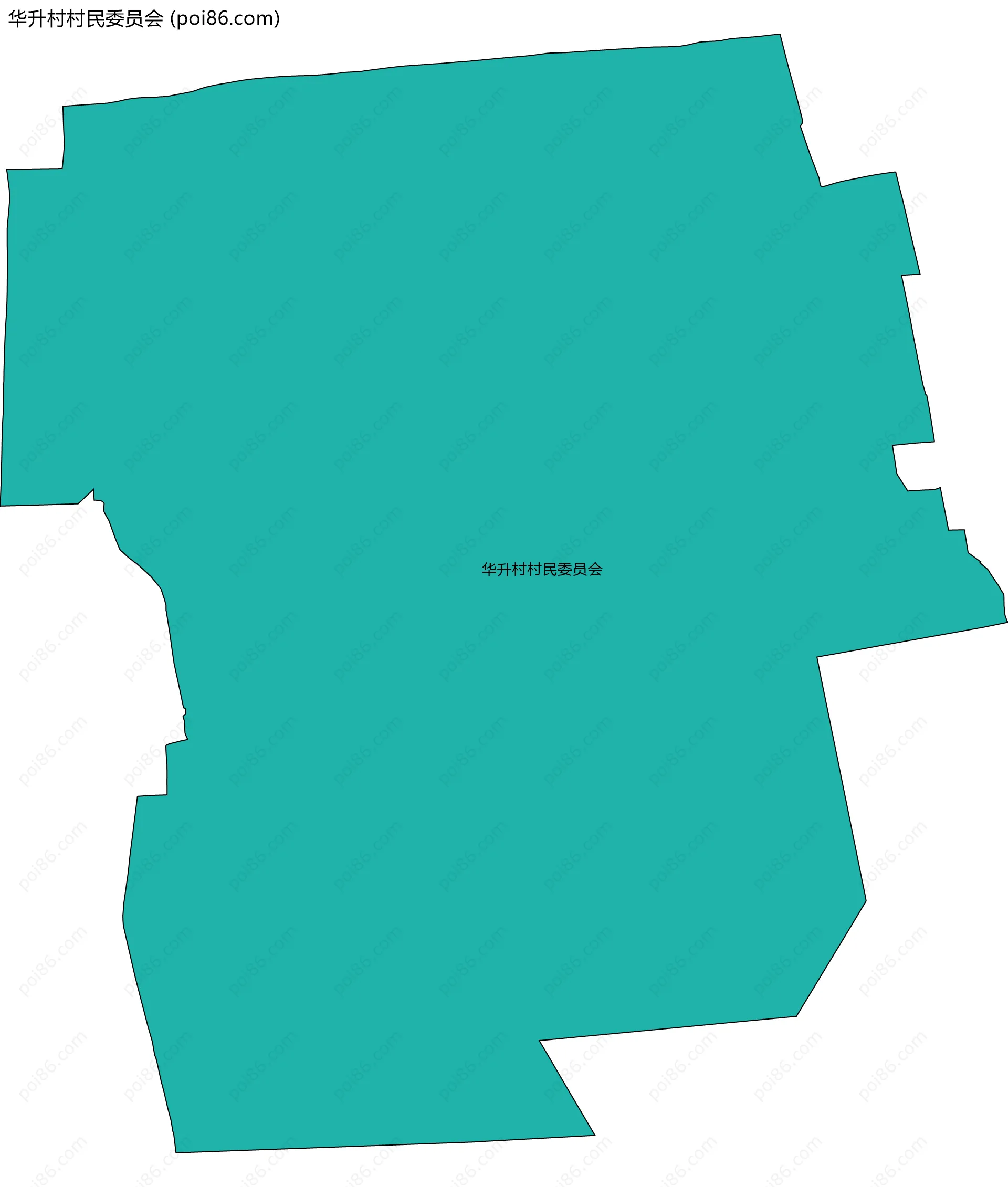 华升村村民委员会边界地图