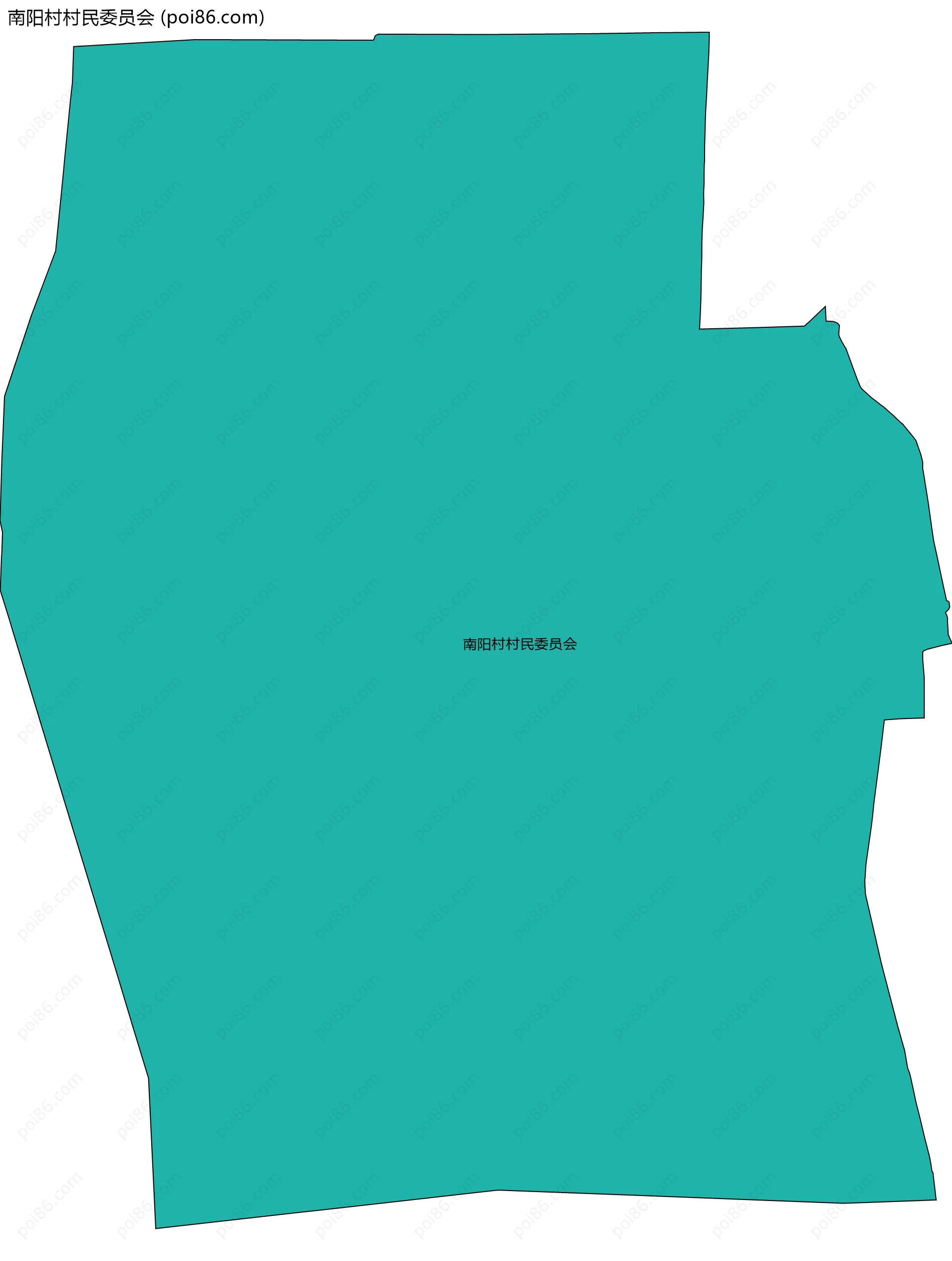 南阳村村民委员会边界地图