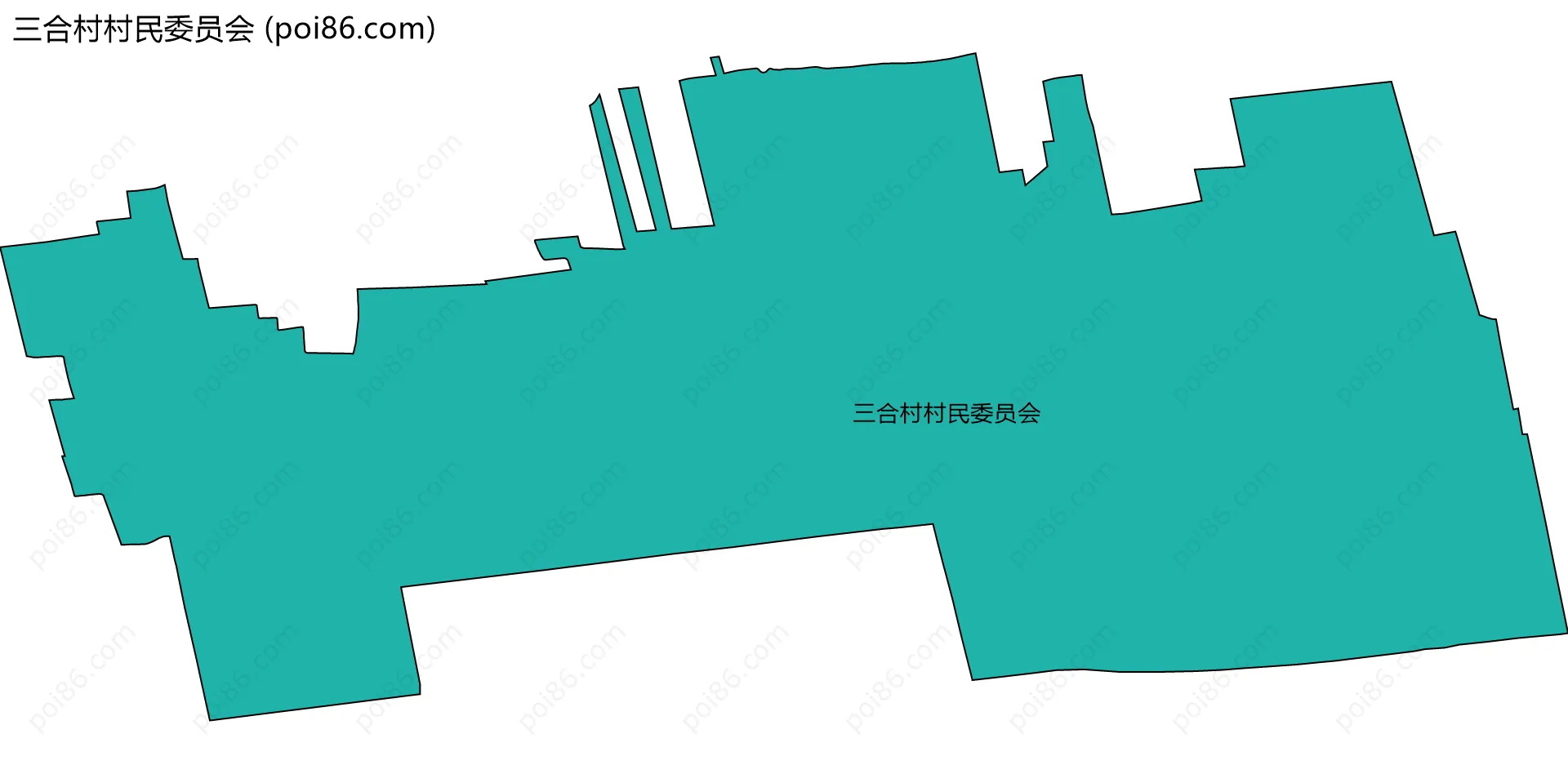 三合村村民委员会边界地图