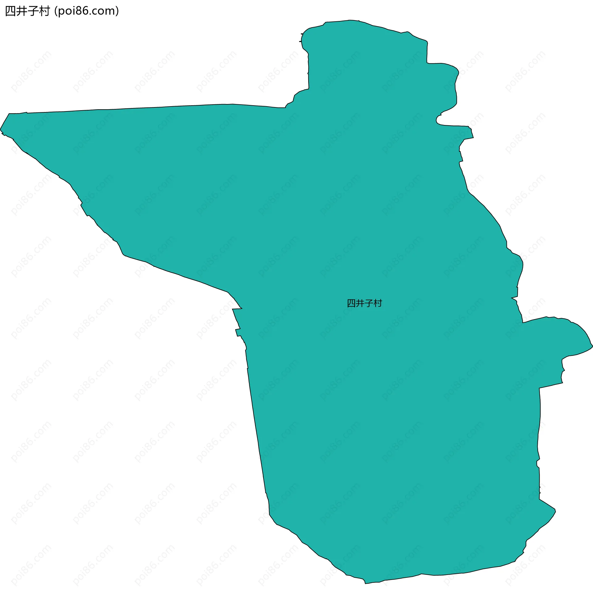 四井子村边界地图