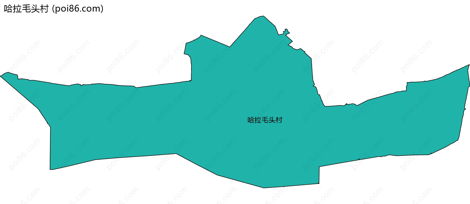 哈拉毛头村边界地图