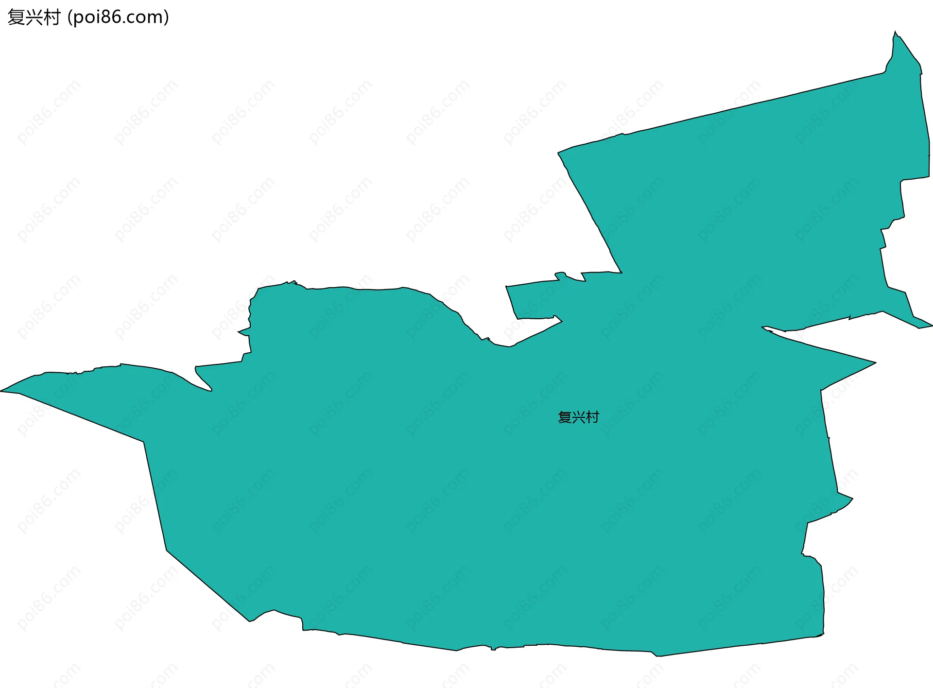 复兴村边界地图
