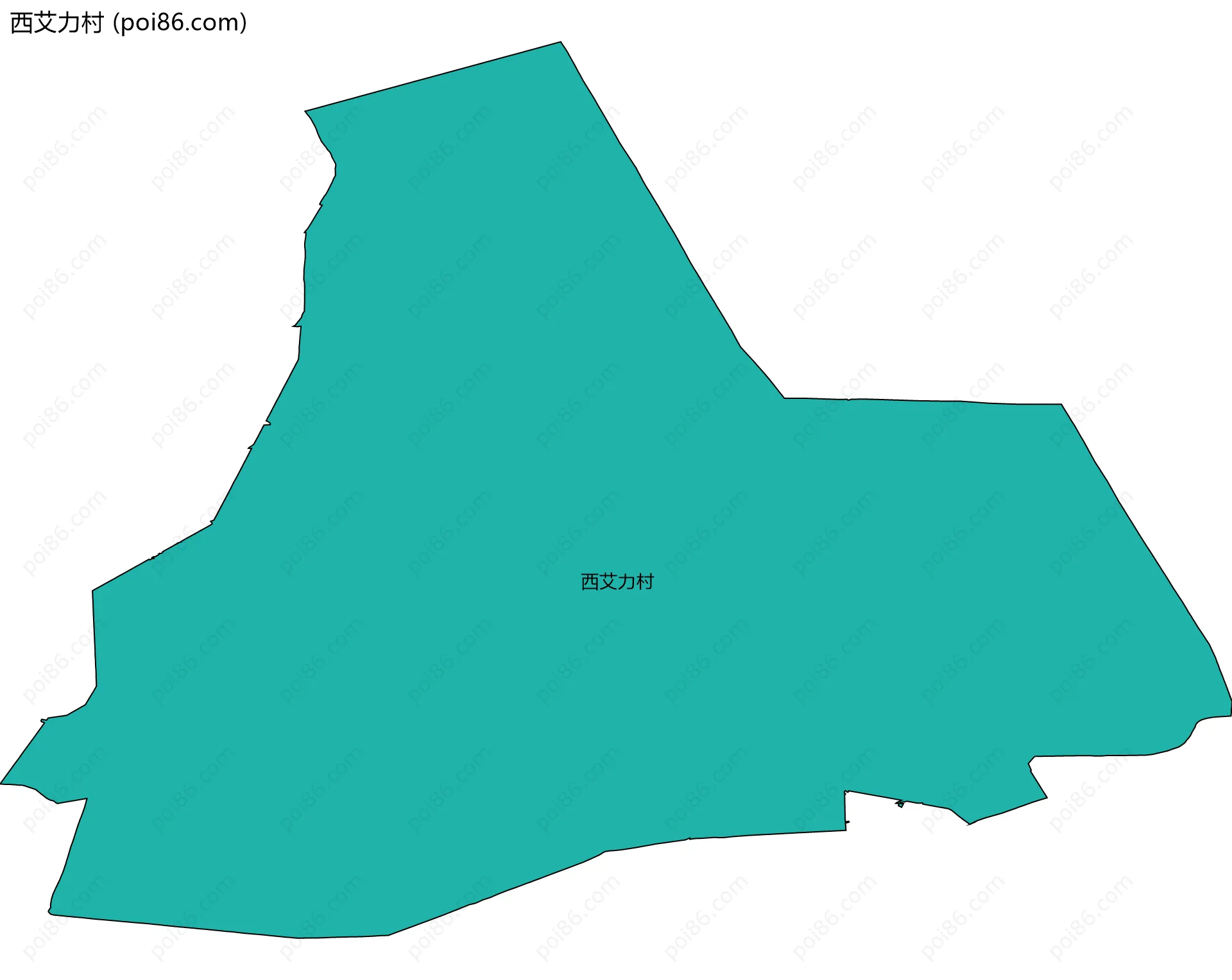西艾力村边界地图