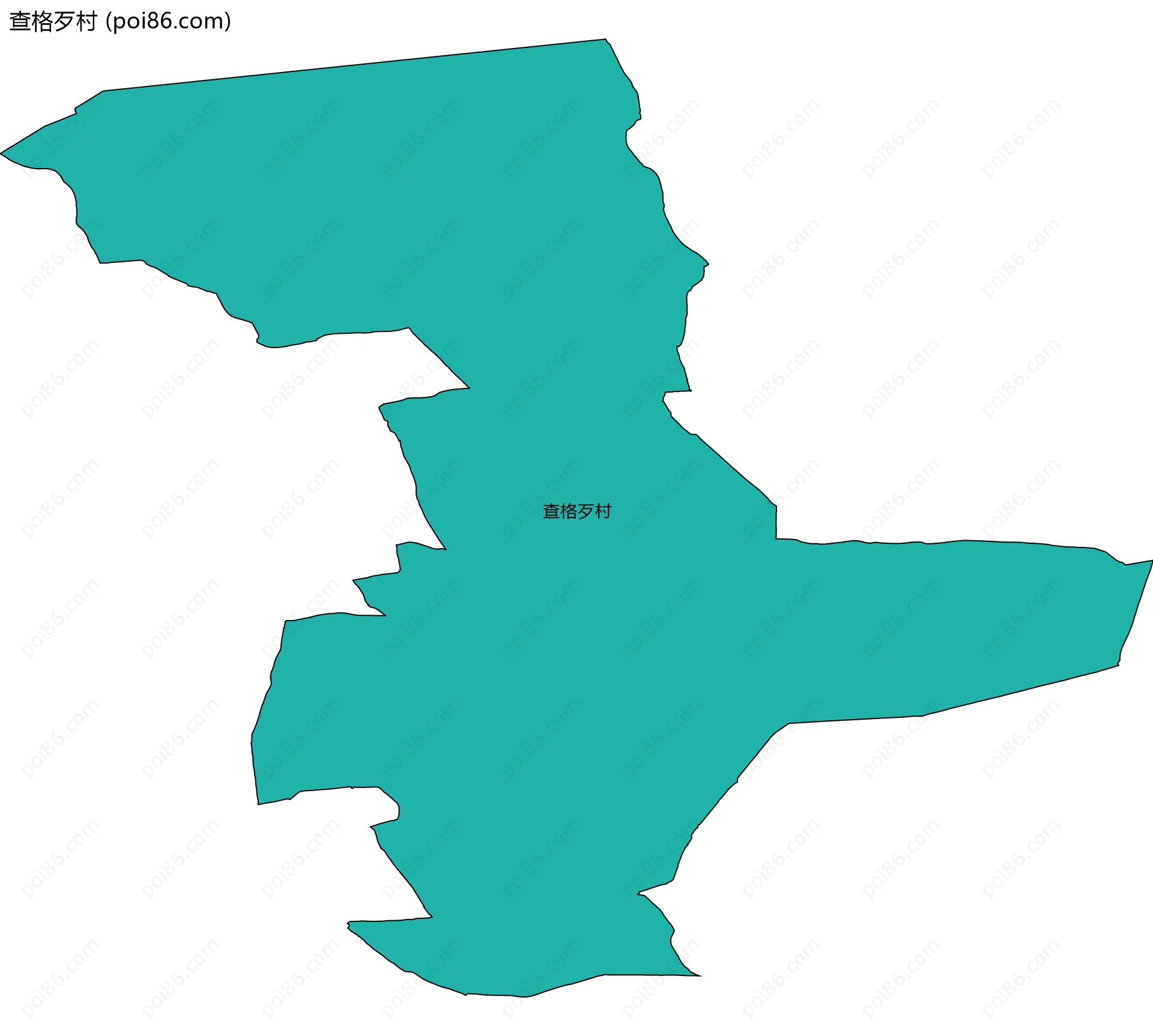 查格歹村边界地图